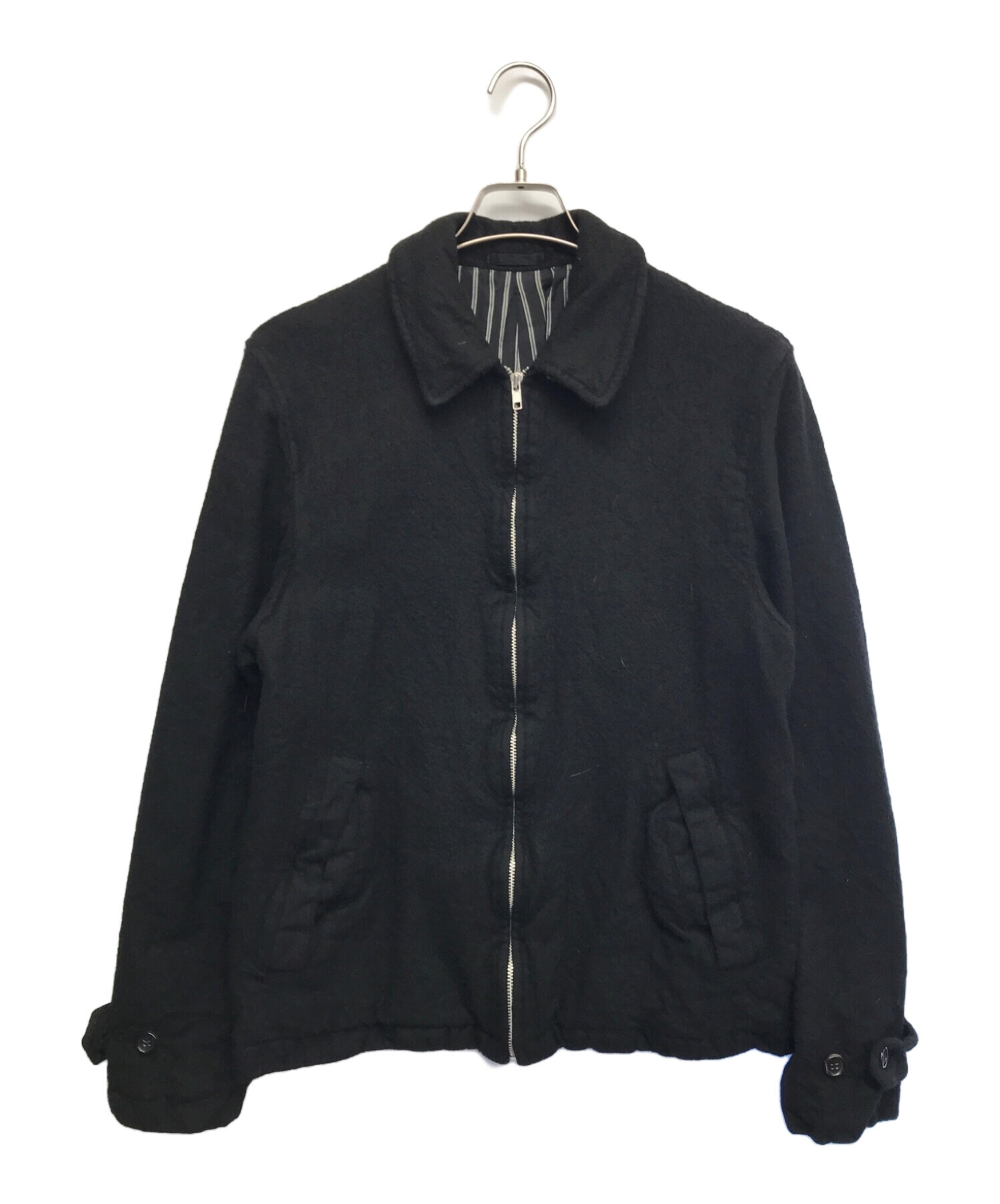 中古・古着通販】COMME des GARCONS HOMME (コムデギャルソン オム) 縮絨ウールブルゾン ブラック サイズ:S｜ブランド・古着通販  トレファク公式【TREFAC FASHION】スマホサイト