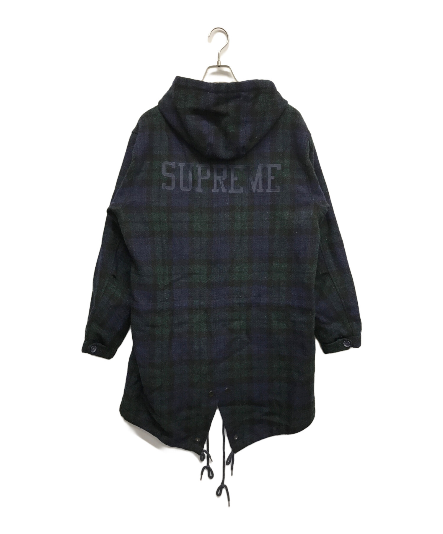 中古・古着通販】Supreme (シュプリーム) Harris Tweed (ハリスツイード) Wool Fishtail Parka  ブルー×グリーン サイズ:M｜ブランド・古着通販 トレファク公式【TREFAC FASHION】スマホサイト