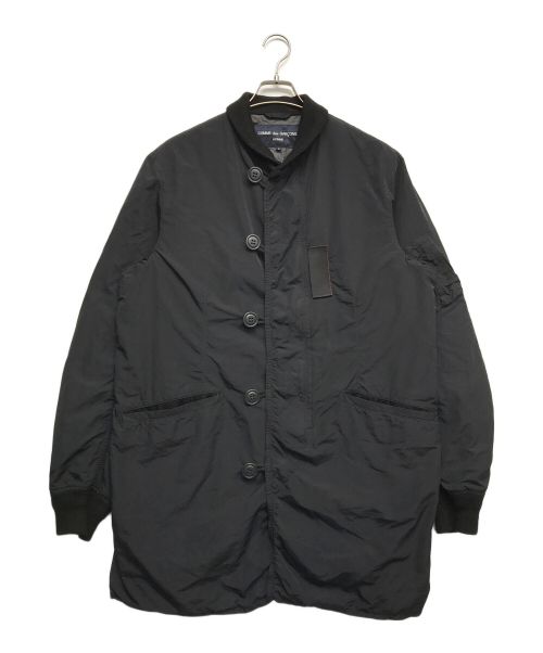 【中古・古着通販】COMME des GARCONS HOMME (コムデギャルソン オム) ナイロンタフタ製品染めコート ブラック  サイズ:L｜ブランド・古着通販 トレファク公式【TREFAC FASHION】スマホサイト