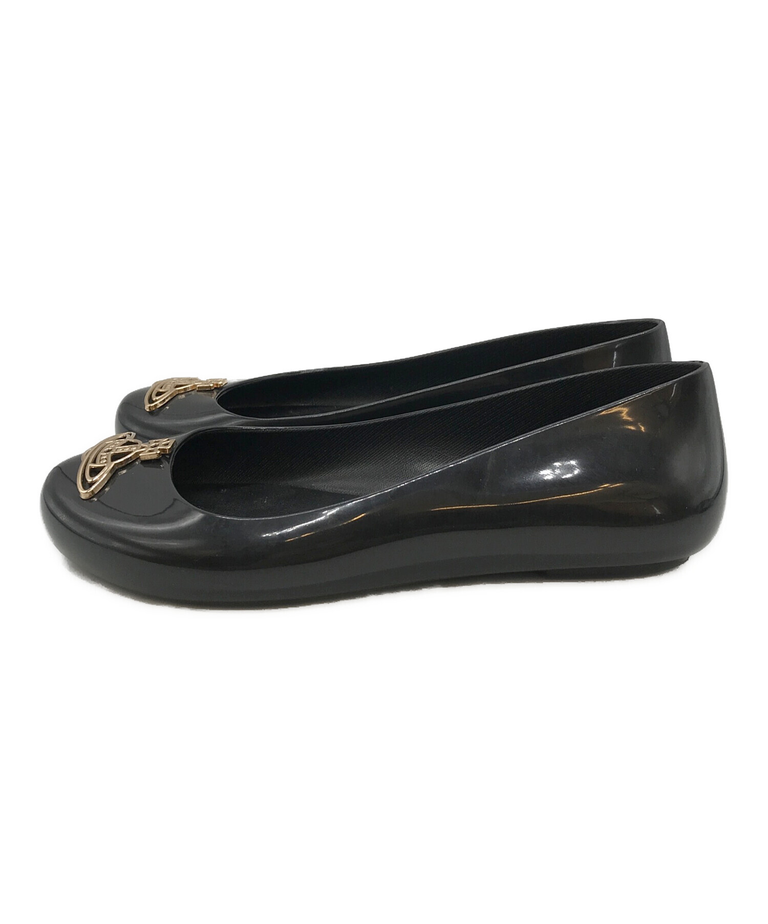 melissa (メリッサ) Vivienne Westwood (ヴィヴィアンウエストウッド) フラットシューズ ブラック サイズ:US6/EUR37