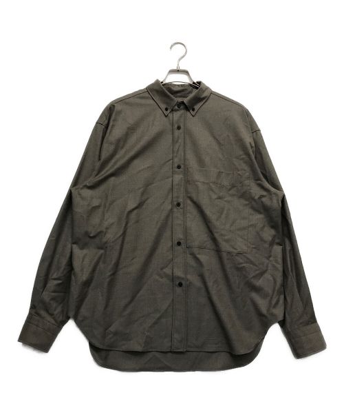 【中古・古着通販】STUDIO NICHOLSON (スタジオニコルソン) ZARA (ザラ) ウールフランネルシャツ ブラウン  サイズ:L｜ブランド・古着通販 トレファク公式【TREFAC FASHION】スマホサイト