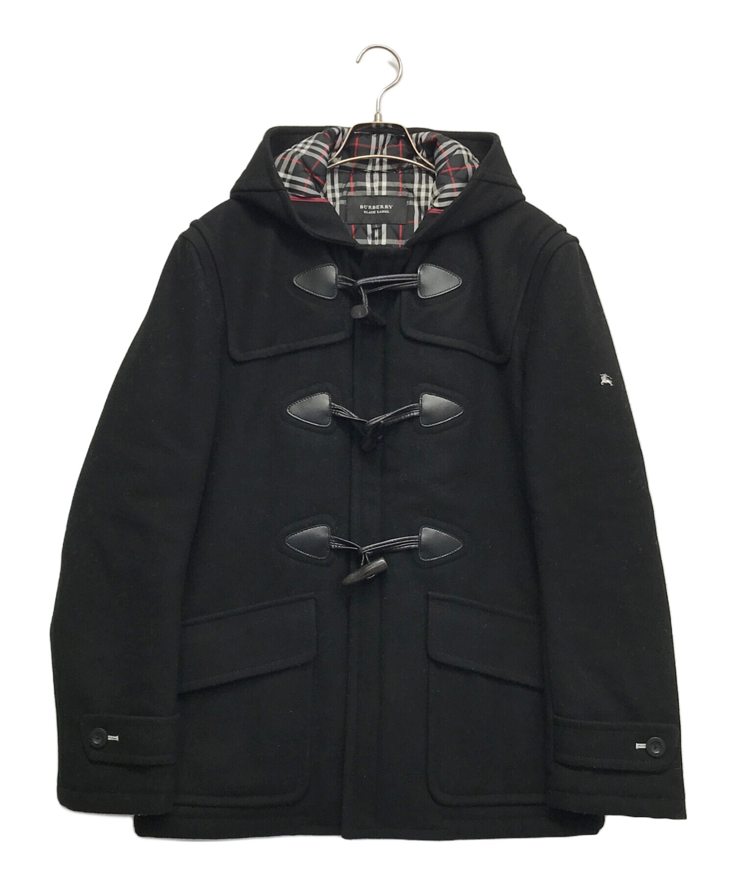 BURBERRY BLACK LABEL (バーバリーブラックレーベル) ダッフルコート ブラック サイズ:L