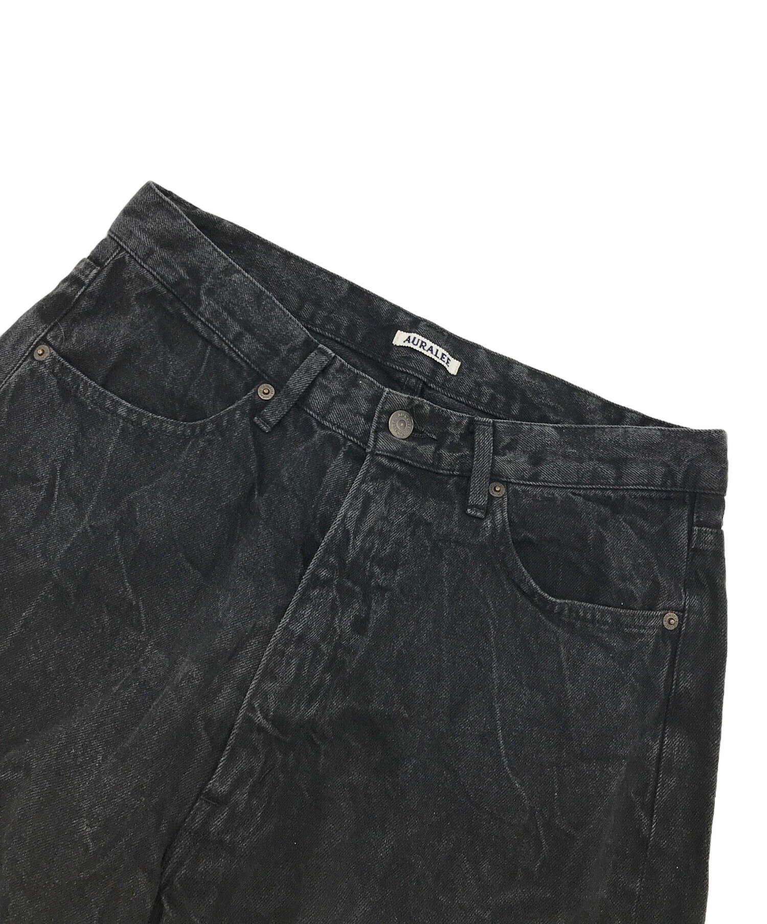 中古・古着通販】AURALEE (オーラリー) SELVEDGE FADED LIGHT DENIM PANTS ブラック サイズ:3｜ブランド・古着通販  トレファク公式【TREFAC FASHION】スマホサイト