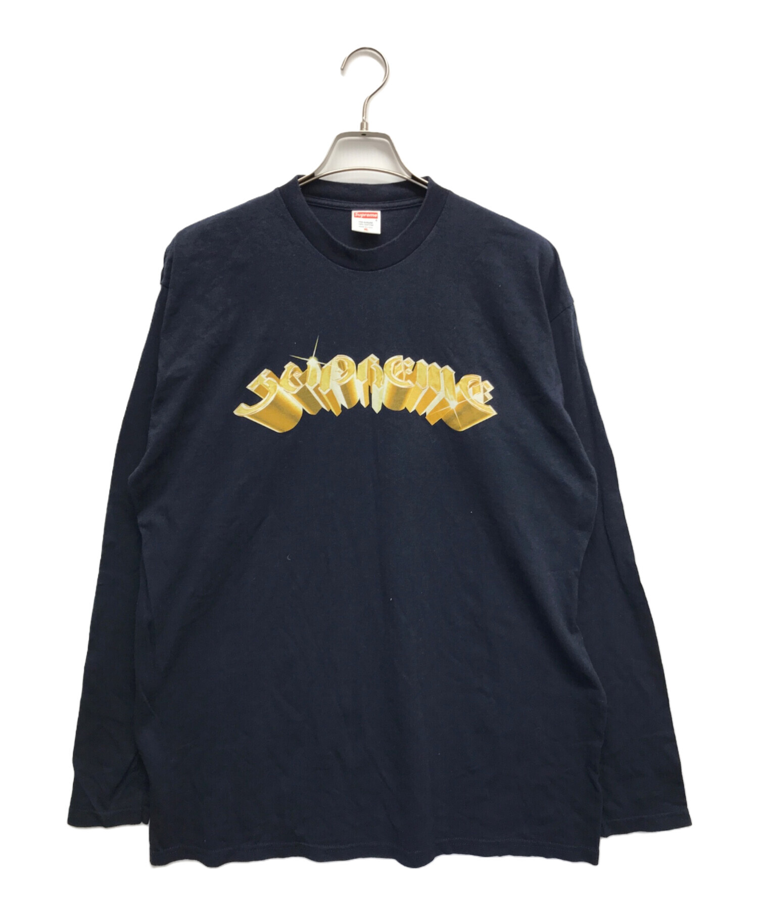 Supreme (シュプリーム) ジュエリーアーチロゴロングスリーブTシャツ ネイビー サイズ:XL