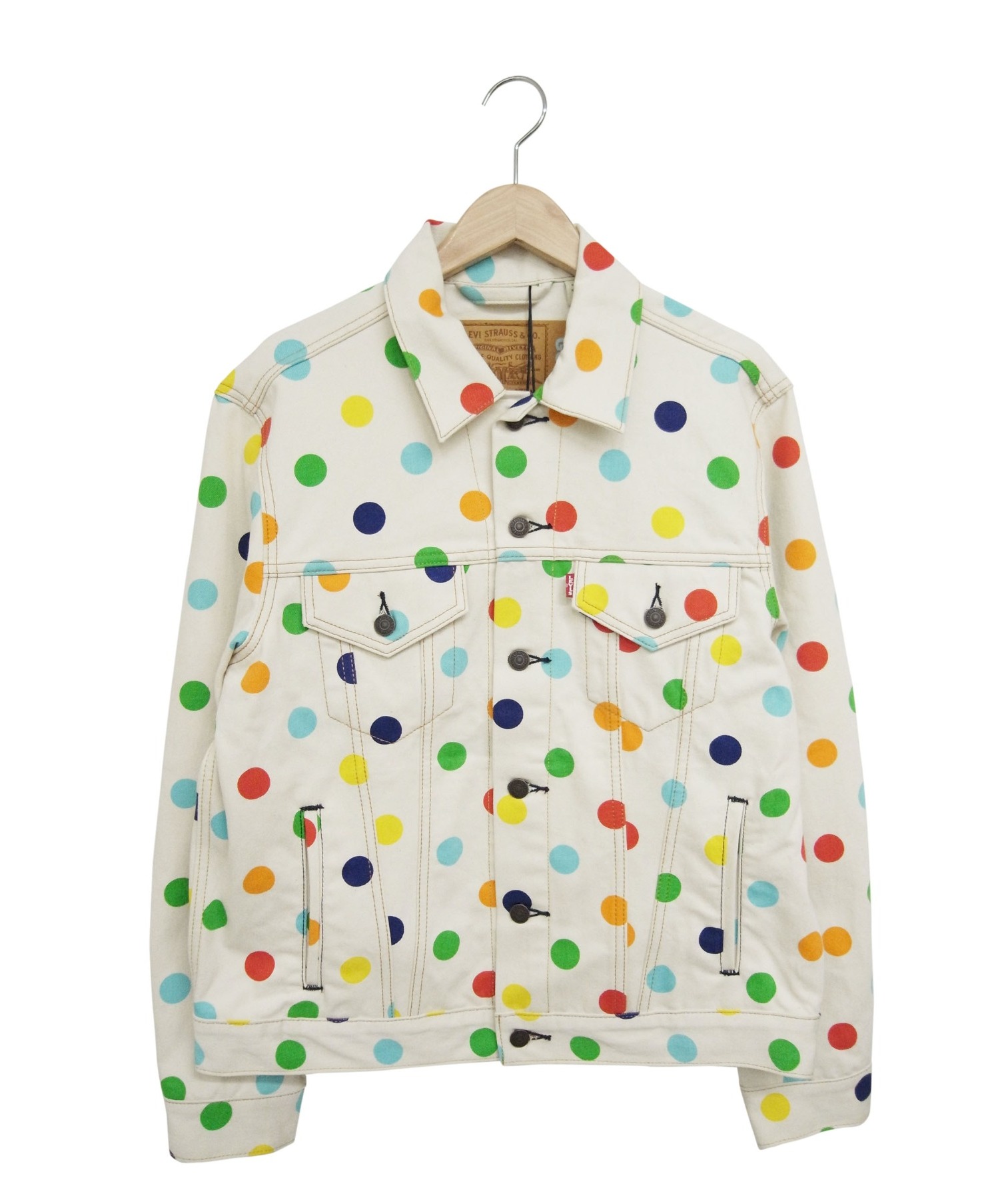 Levi’s x GOLF WANG (リーバイズ×ゴルフワン) トラッカージャケット アイボリー サイズ:M 未使用品 ドット柄 Vintage  Fit Trucker Jacket