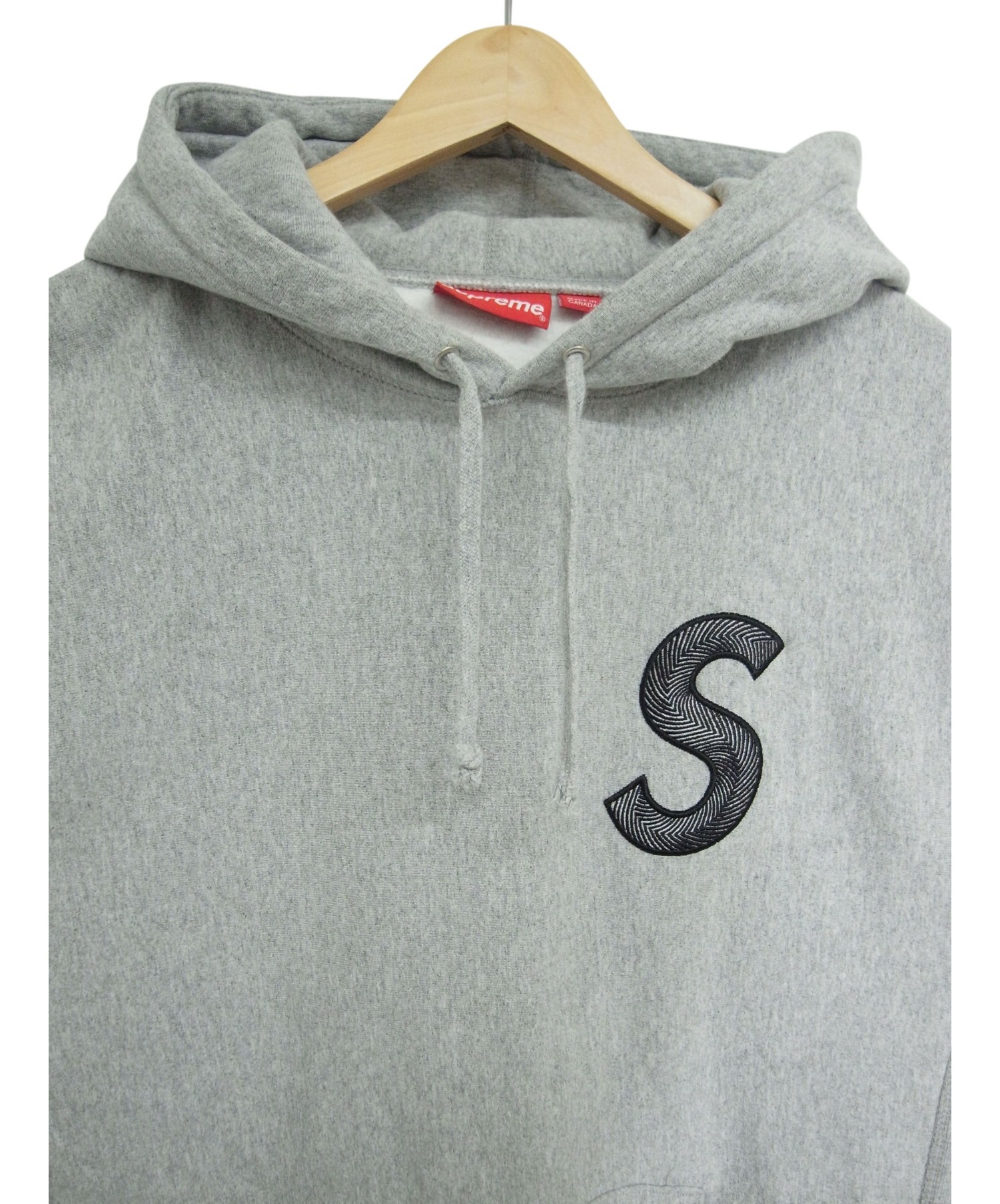 Supreme (シュプリーム) プルオーバーパーカー グレー サイズ:Large 18AWモデル S Logo Hooded Sweatshirt