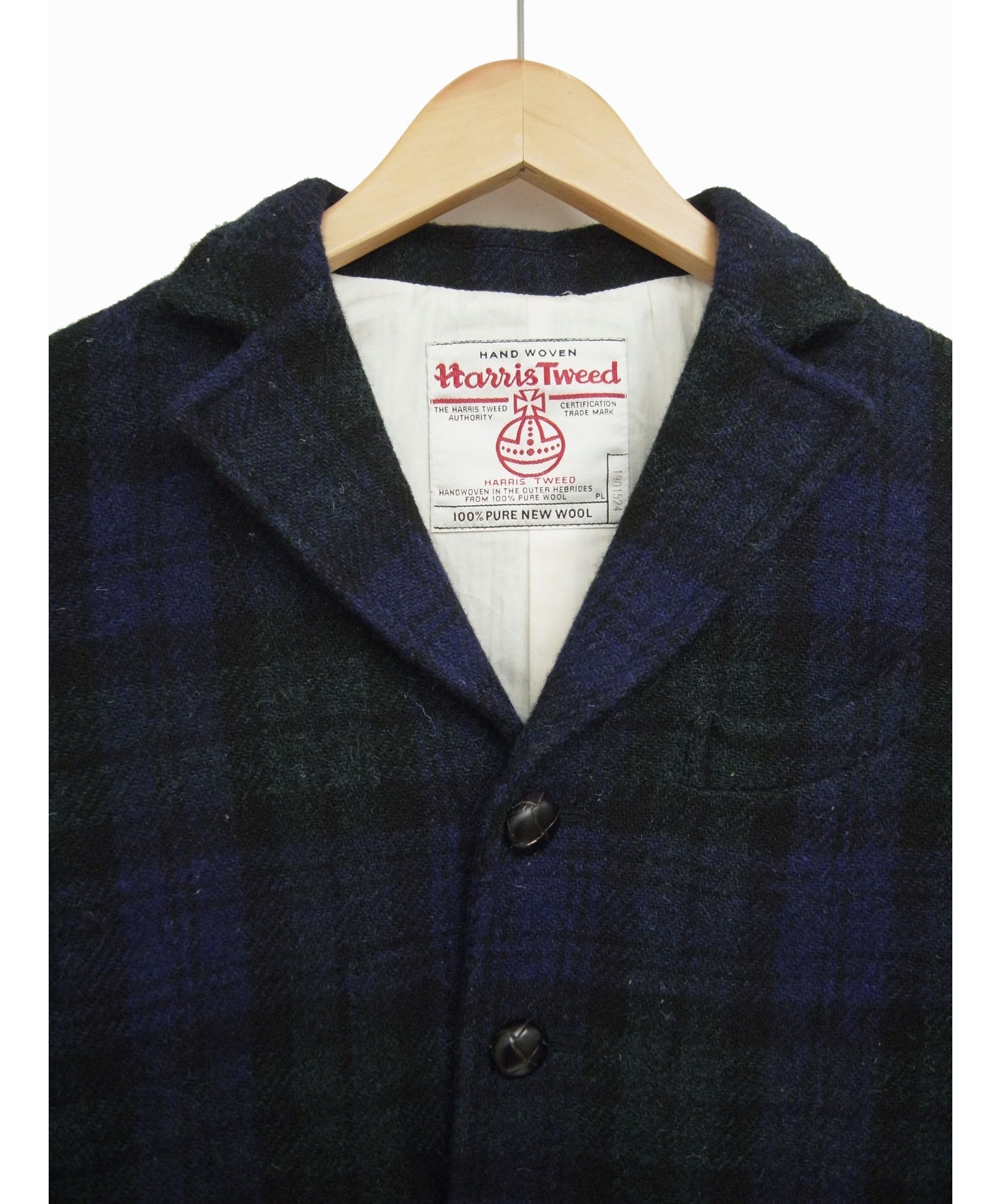 BEAMS BOY×Harris Tweed (ビームスボーイ×ハリスツイード) 3ボタンエルボーパッチジャケット ネイビー サイズ:下記参照