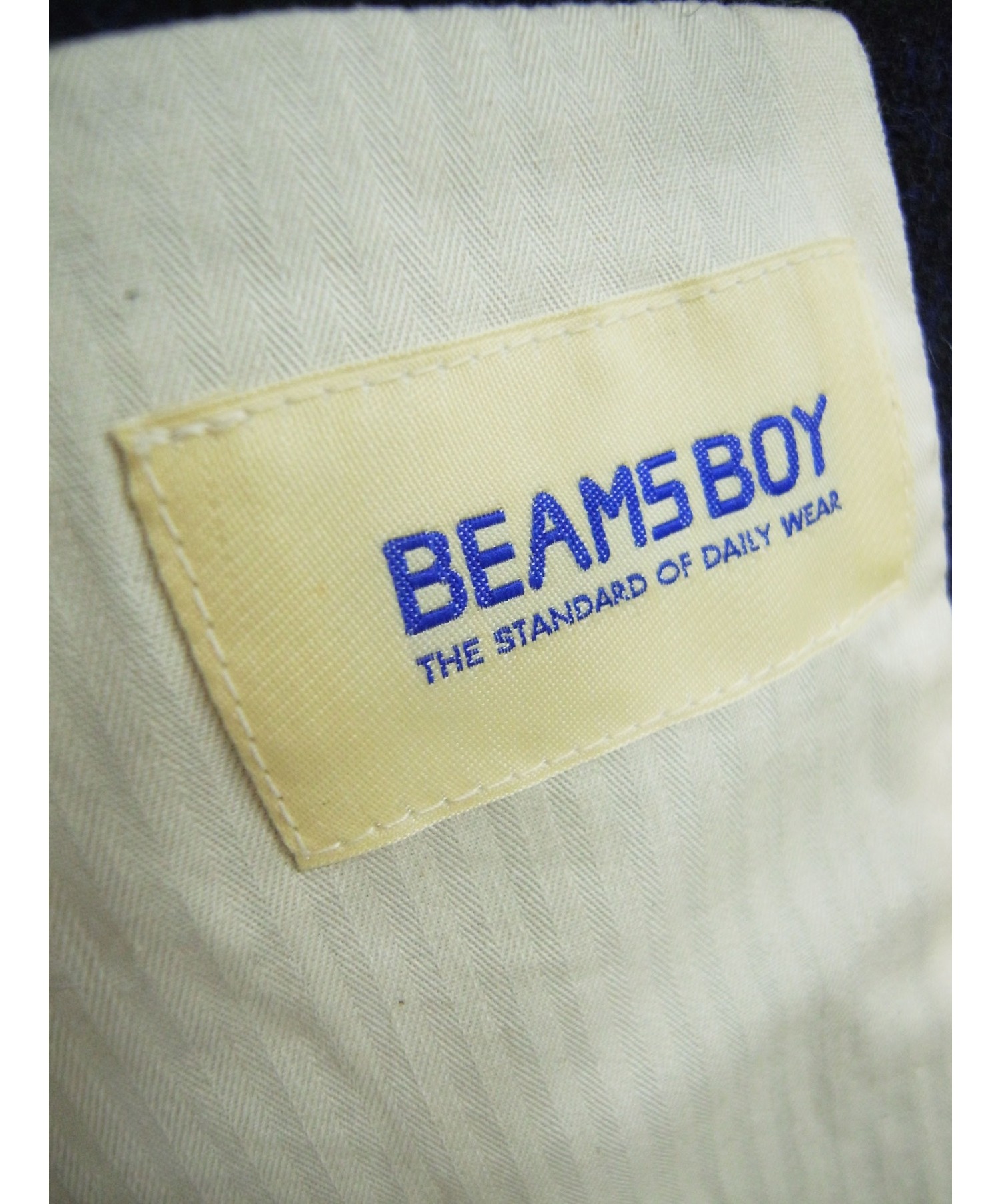 BEAMS BOY×Harris Tweed (ビームスボーイ×ハリスツイード) 3ボタンエルボーパッチジャケット ネイビー サイズ:下記参照
