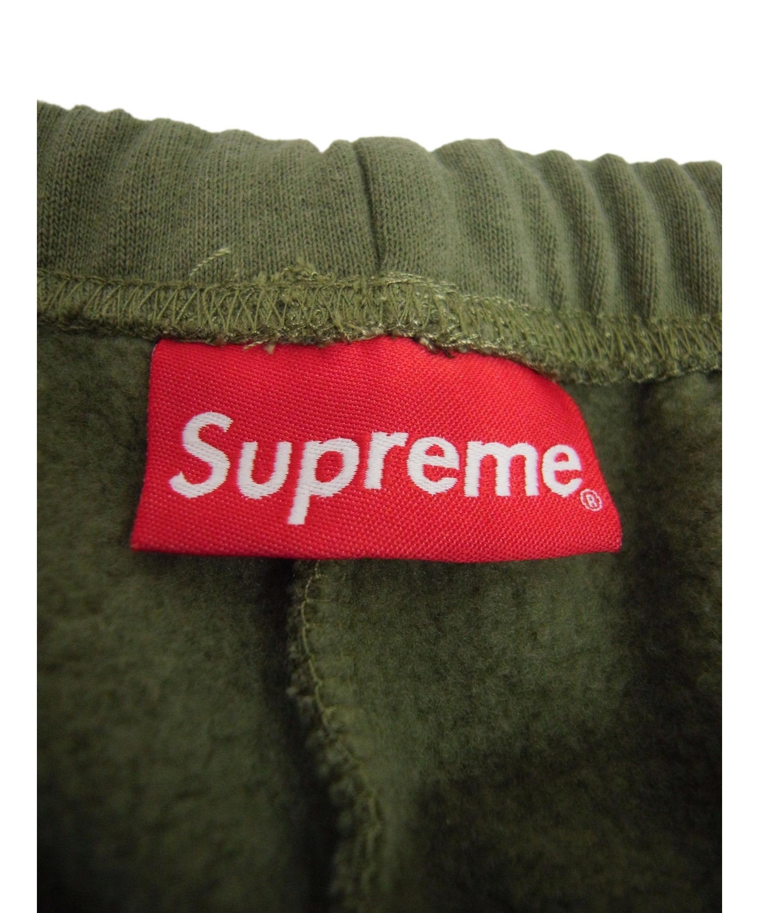 SUPREME (シュプリーム) スウェットハーフパンツ オリーブ サイズ:Medium 21SSモデル LASER CUT S LOGO SWEAT  SHORTS