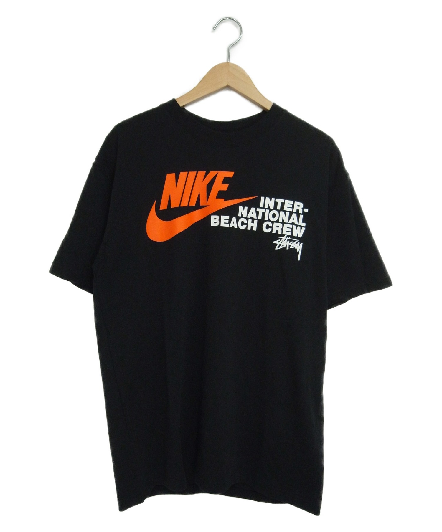 NIKE×STUSSY (ナイキ×ステューシー) プリントTシャツ ブラック サイズ:S NRG Br TEE BEACH