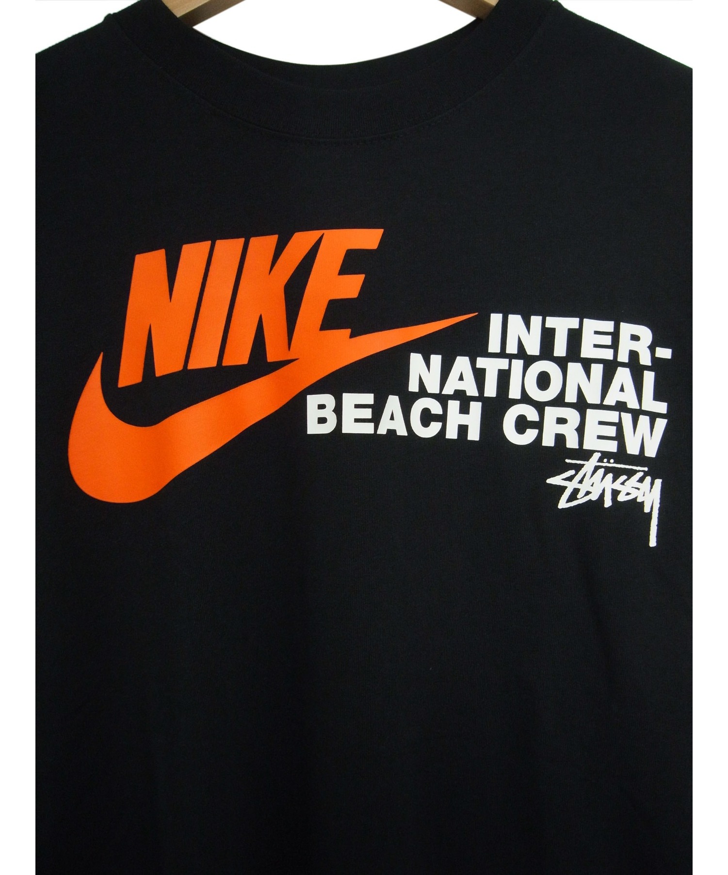 NIKE×STUSSY (ナイキ×ステューシー) プリントTシャツ ブラック サイズ:S NRG Br TEE BEACH