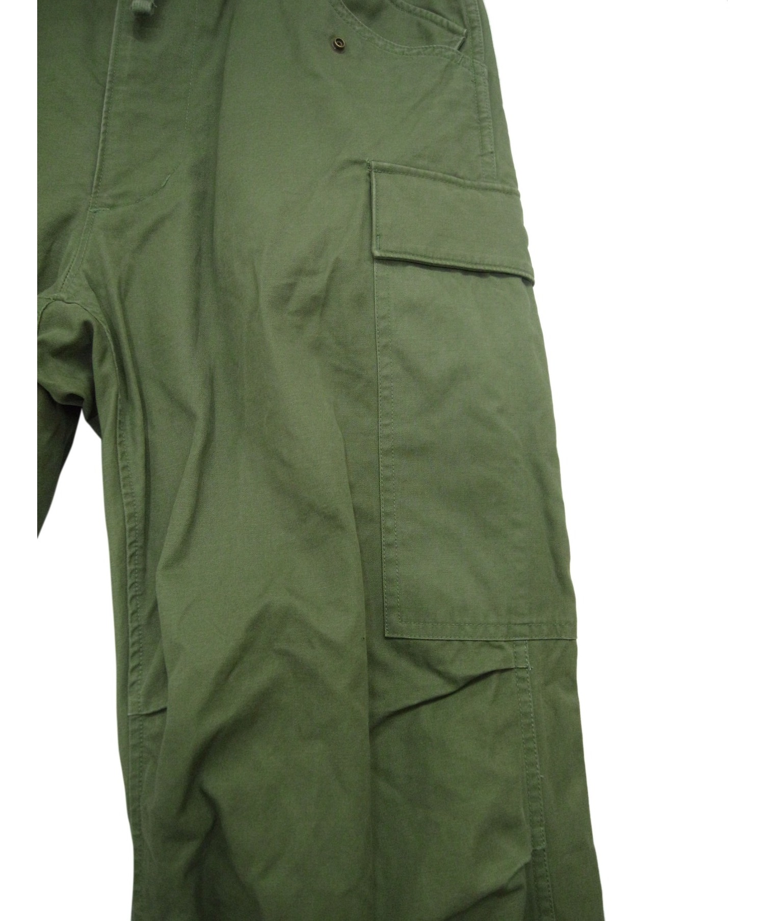 AURALEE (オーラリー) フィールドパンツ オリーブ サイズ:3 WASHED FINX TWILL FIELD PANTS