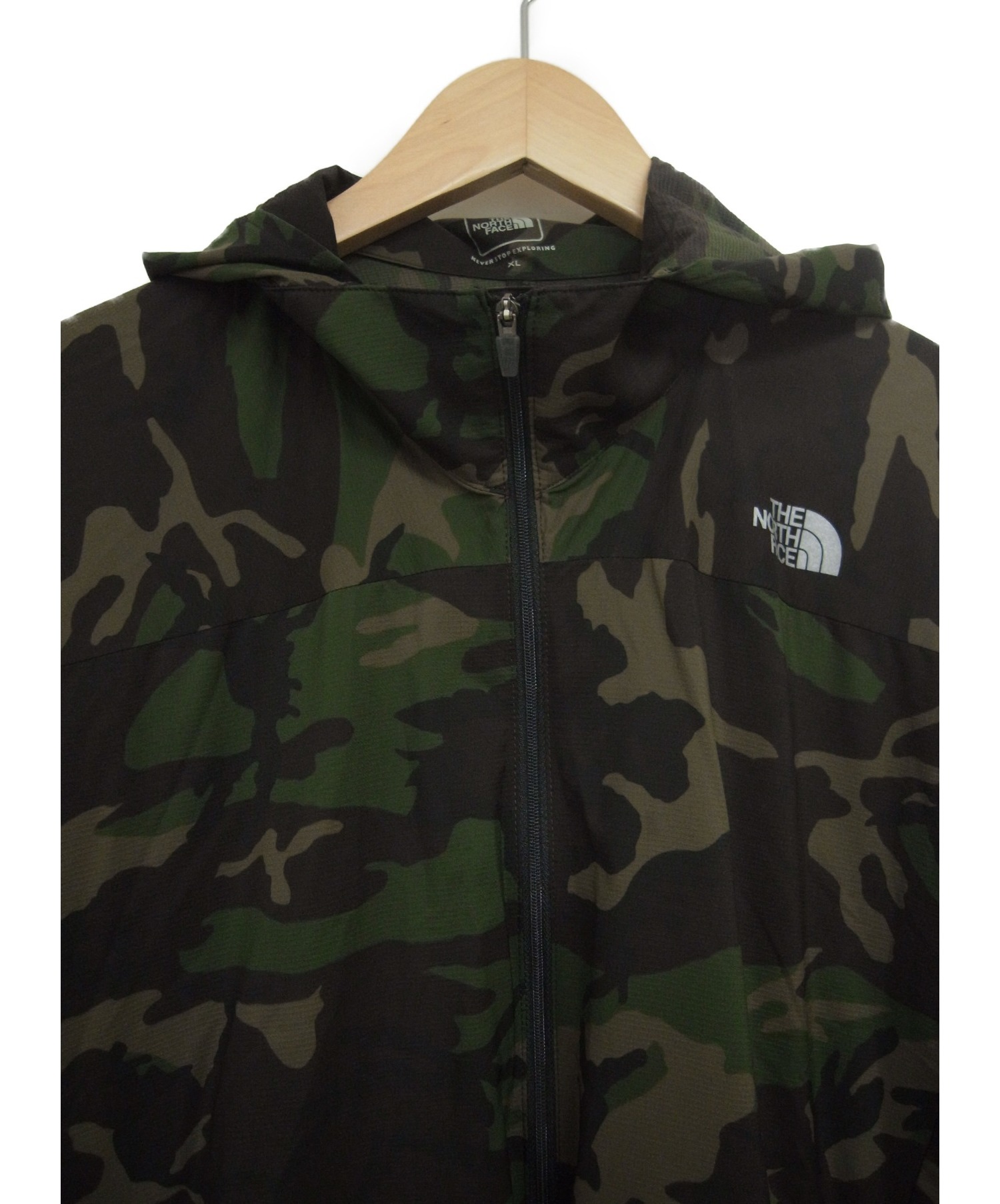 THE NORTH FACE (ザ ノース フェイス) スワローテイルベントフーディ ブラック×オリーブ サイズ:XL NP21671  SWALLOWTAIL VENT HOODIE