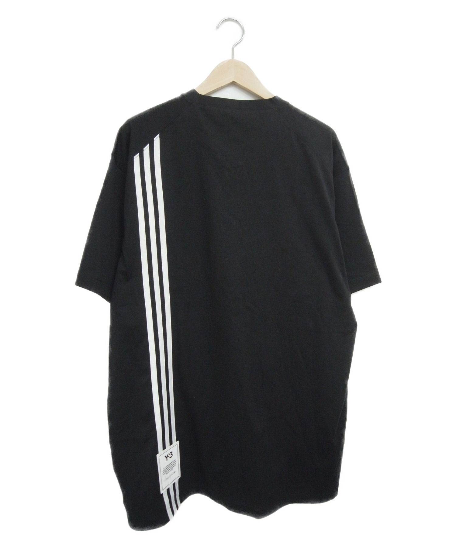 Y-3 (ワイスリー) 3ストライプTシャツ ブラック サイズ:XL H16334 3-STRIPES SHORT SLEEVE TEE