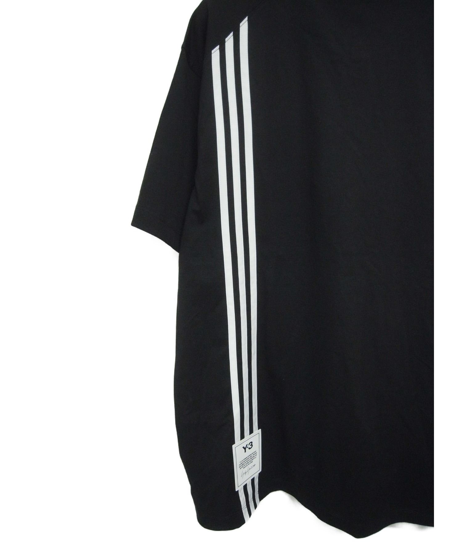 Y-3 (ワイスリー) 3ストライプTシャツ ブラック サイズ:XL H16334 3-STRIPES SHORT SLEEVE TEE