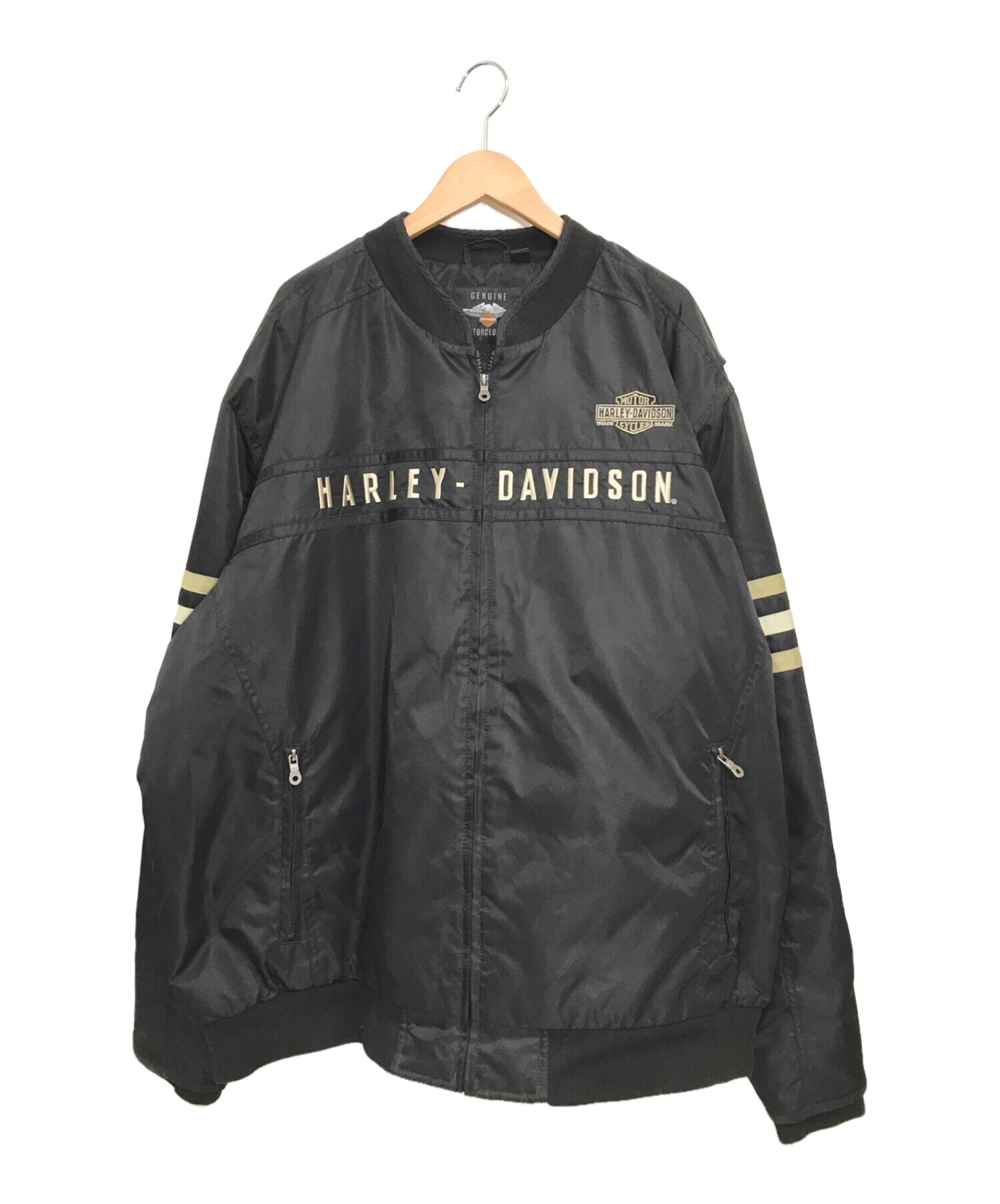 中古・古着通販】HARLEY-DAVIDSON (ハーレーダビットソン) ヘリテイジナイロンボンバージャケット ブラック  サイズ:3XL｜ブランド・古着通販 トレファク公式【TREFAC FASHION】スマホサイト