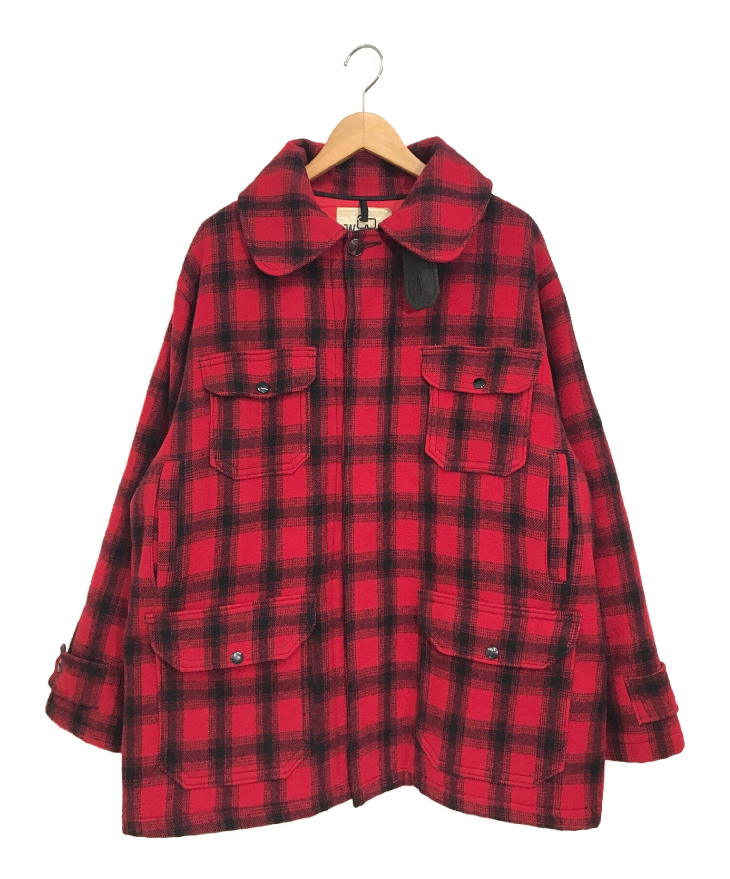 Woolrich◇60-70s/マッキーノジャケット/46/ウール/レッド-