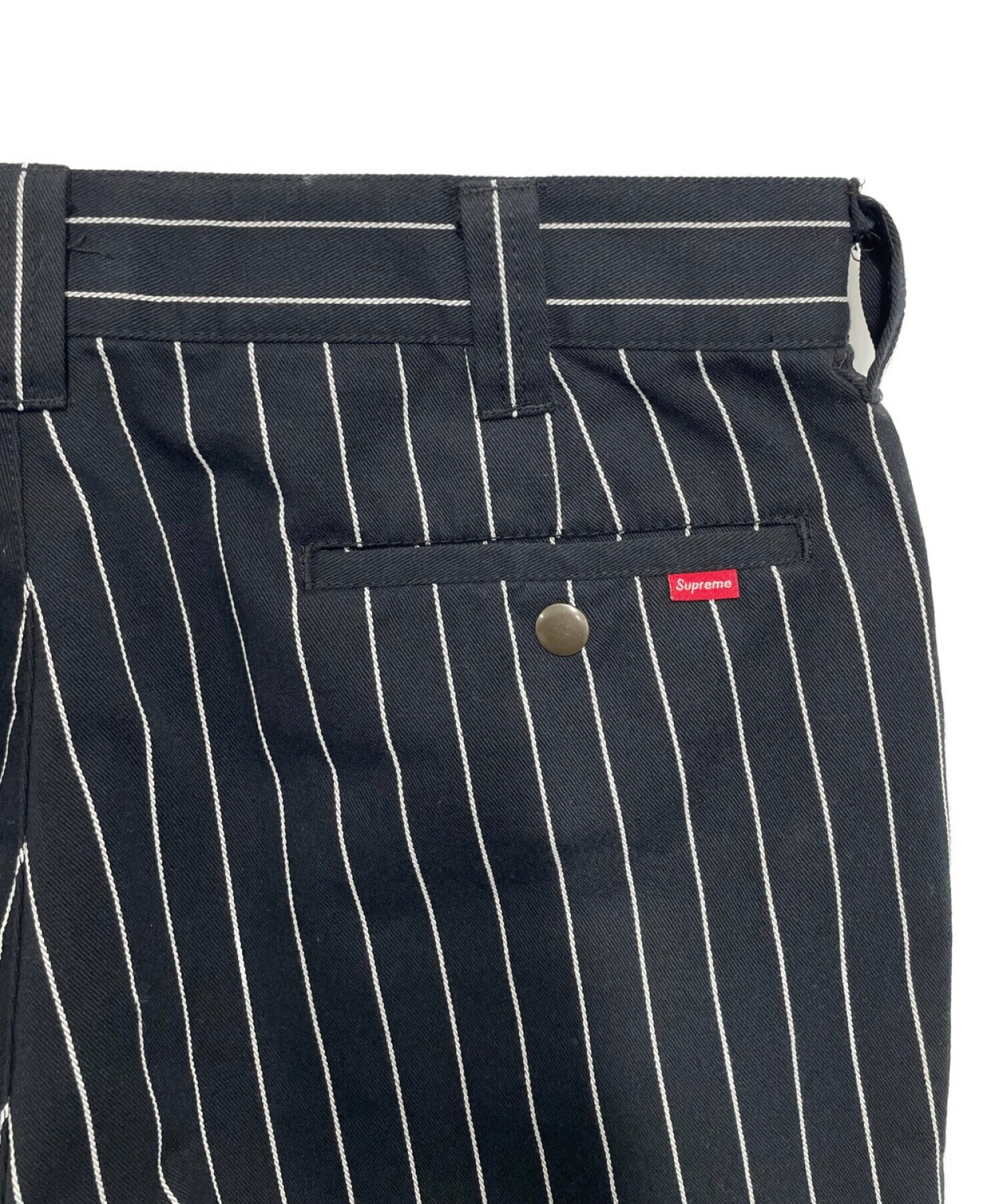 SUPREME (シュプリーム) Work Short Black Stripe ブラック×ホワイト サイズ:SIZE 32