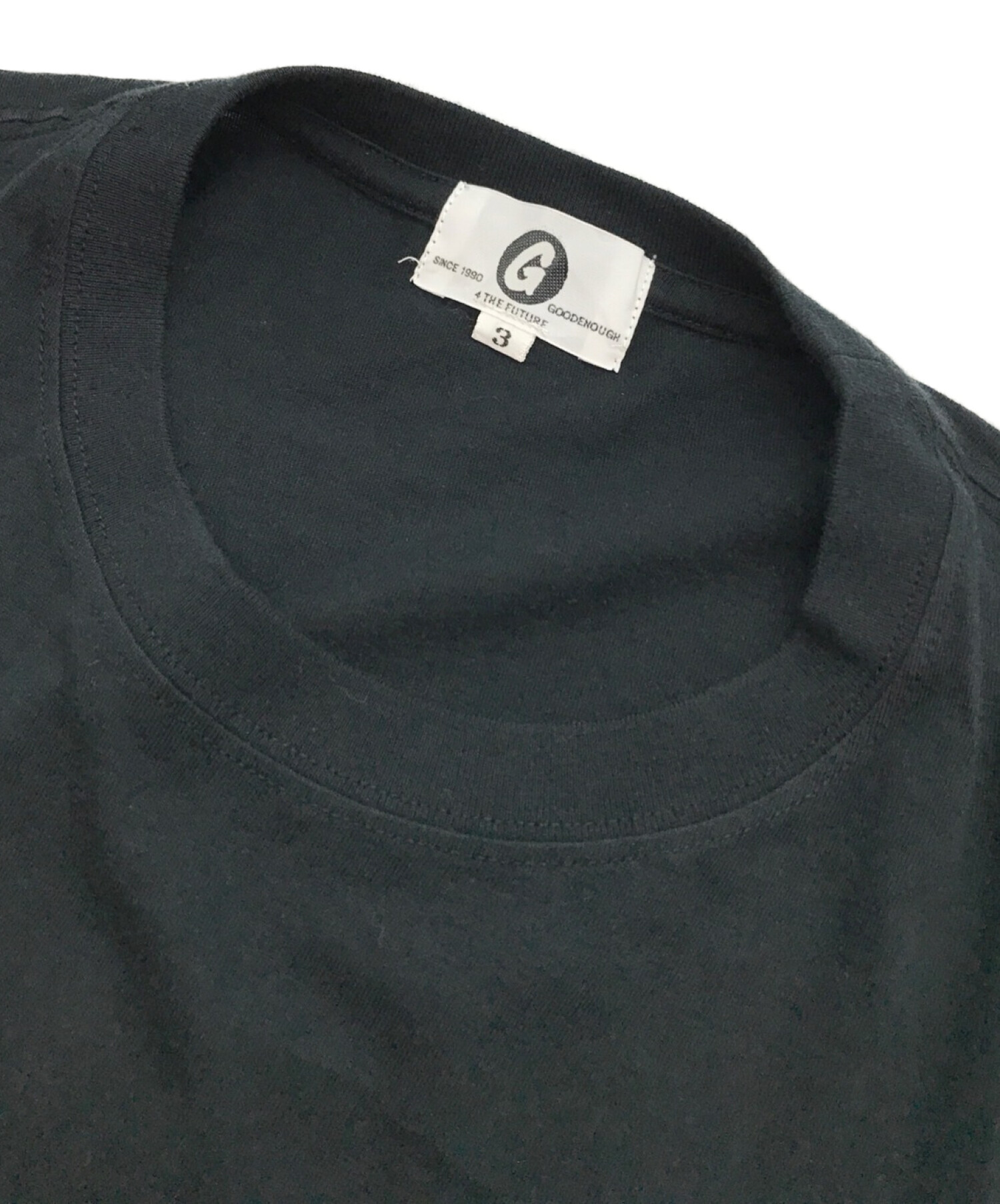 GOOD ENOUGH Classics (グッドイナフ) FRAGMENT DESIGN (フラグメント デザイン) 90's コラボ  プリントポケットTシャツ ブラック サイズ:3