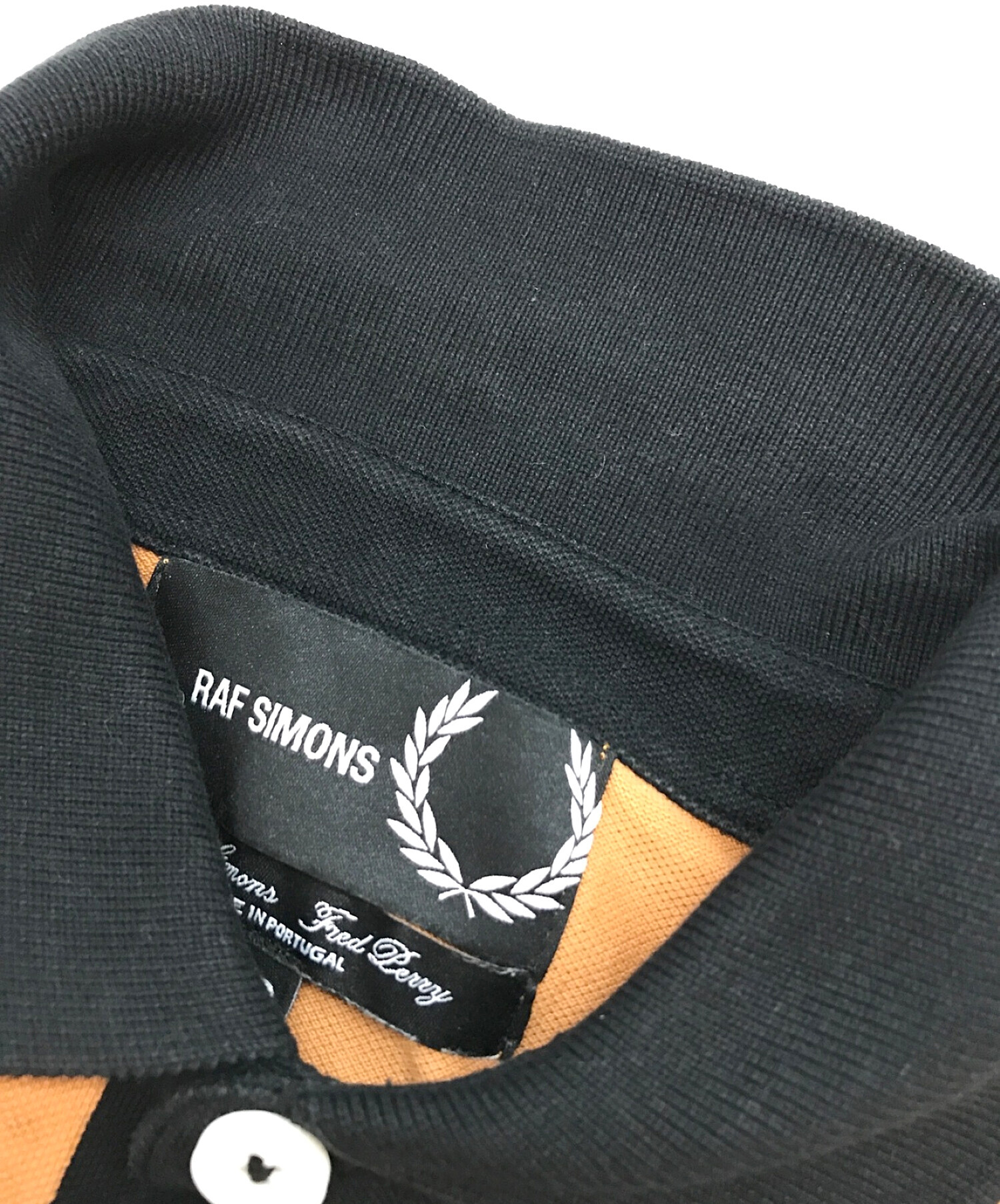 RAF SIMONS × FRED PERRY (ラフシモンズ × フレッドペリー) ポロシャツ ブラウン サイズ:38