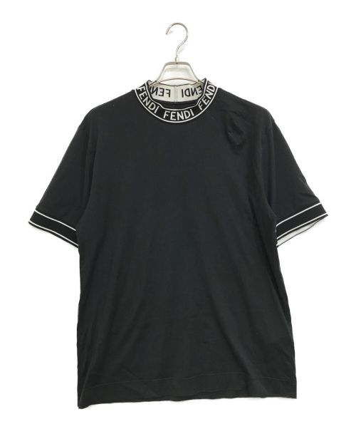 中古・古着通販】FENDI (フェンディ) ロゴハイネックTシャツ ブラック