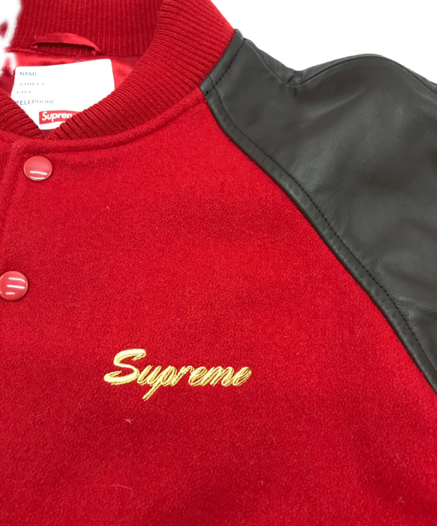 SUPREME (シュプリーム) イーオン フラックス バーシティ ジャケット レッド サイズ:M