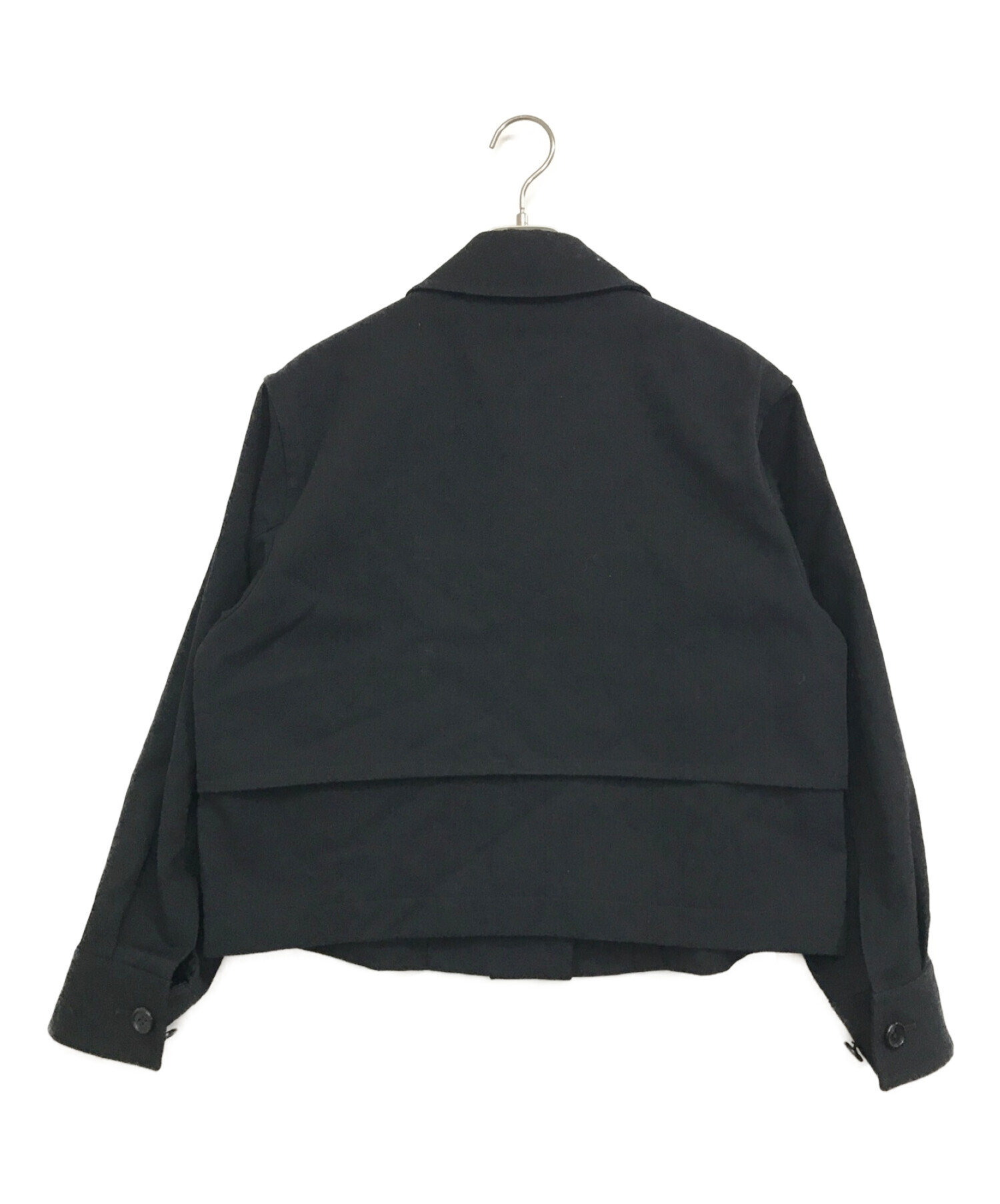 MARGARET HOWELL (マーガレットハウエル) ウールコットンツイルジャケット ブラック サイズ:2