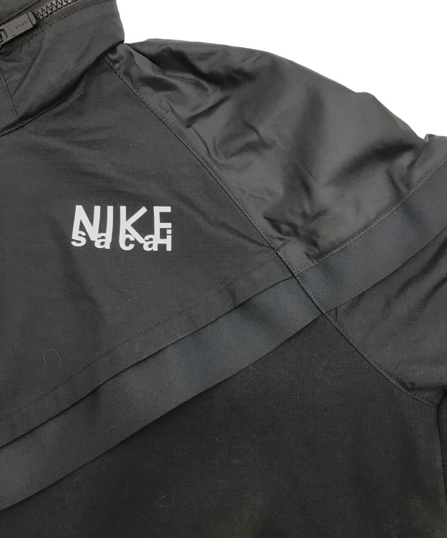 NIKE×sacai (ナイキ×サカイ) フルジップフーディ ブラック サイズ:XL