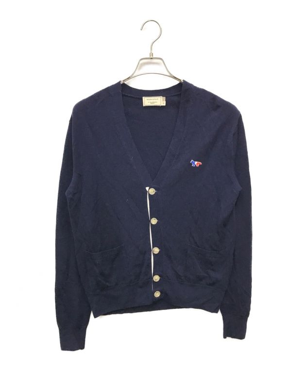 中古・古着通販】maison kitsune (メゾンキツネ) ワンポイントニットカーディガン ネイビー サイズ:XS｜ブランド・古着通販  トレファク公式【TREFAC FASHION】スマホサイト