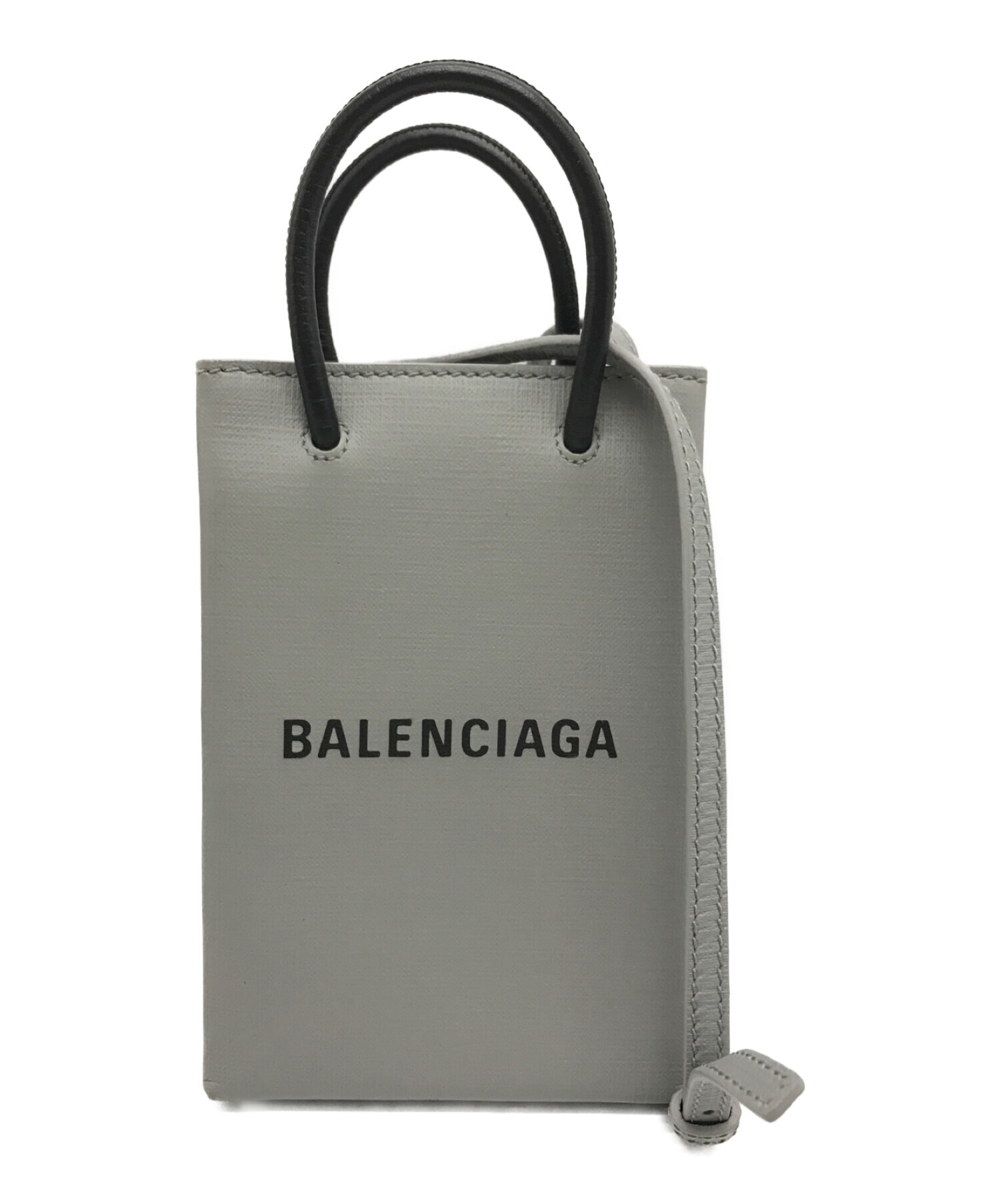 BALENCIAGA (バレンシアガ) ショッピングフォンホルダーバッグ グレー サイズ:下記参照