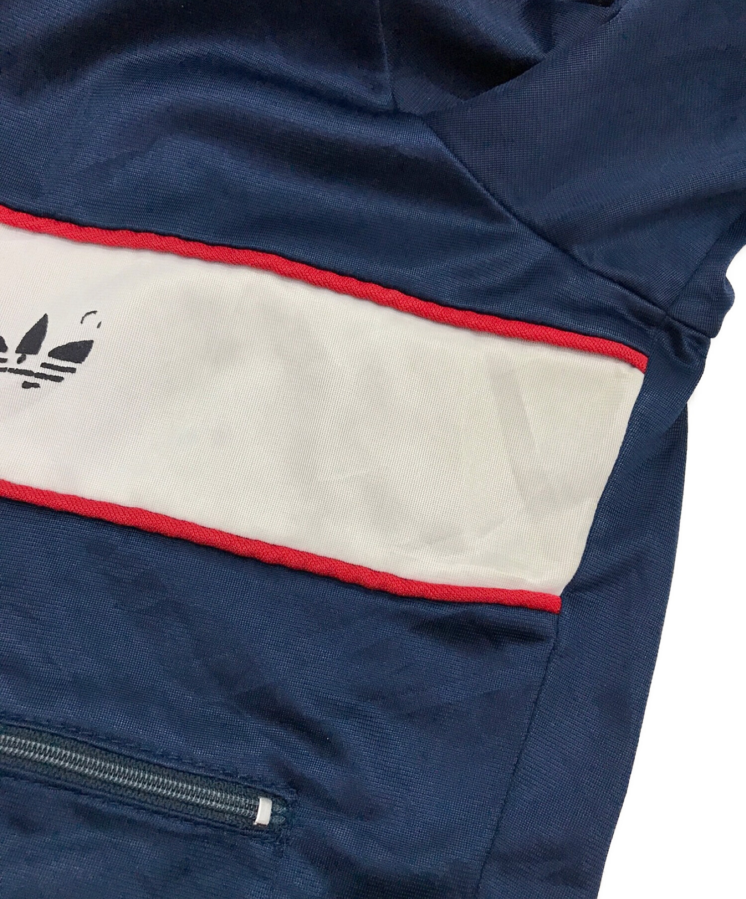 adidas (アディダス) ［古着］USA製 80'sジップポケットトラックジャケット ネイビー サイズ:Ｌ