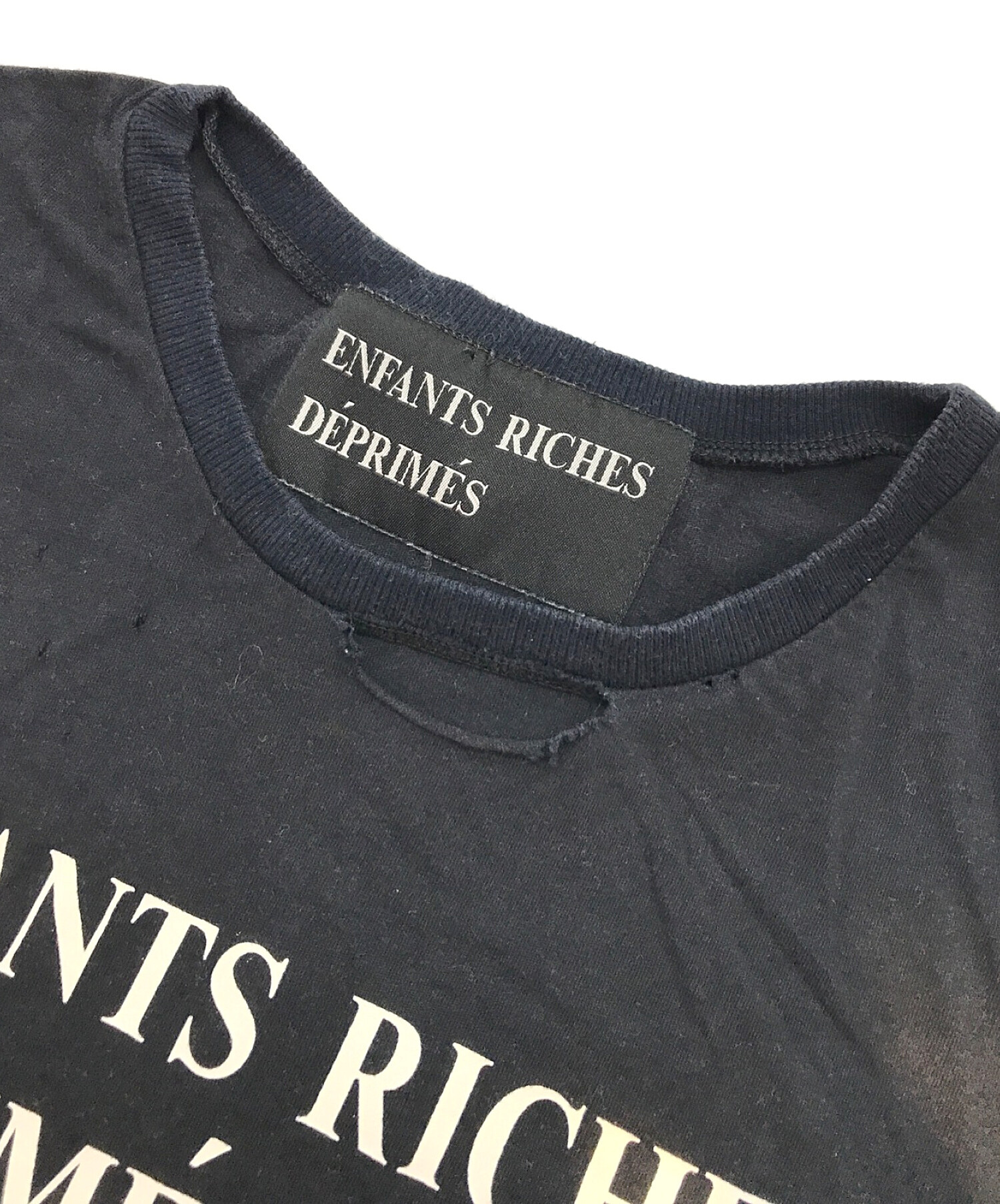 ENFANTS RICHES DEPRIMES (アンファン・リッシュ・デプリメ) クラッシュTシャツ ブラック サイズ:M