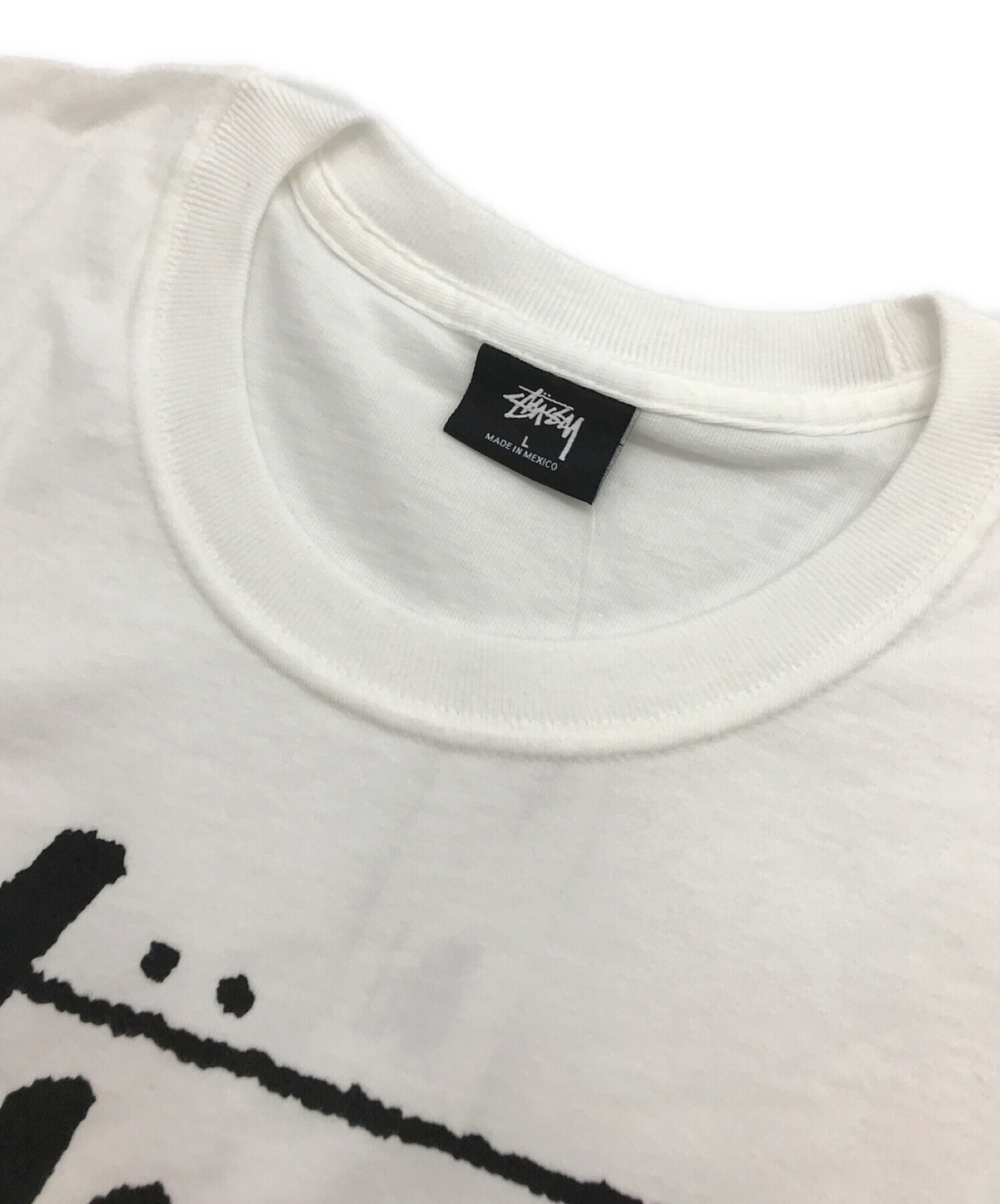 stussy (ステューシー) RICK OWENS (リックオウエンス) プリントTシャツ ホワイト サイズ:L 未使用品