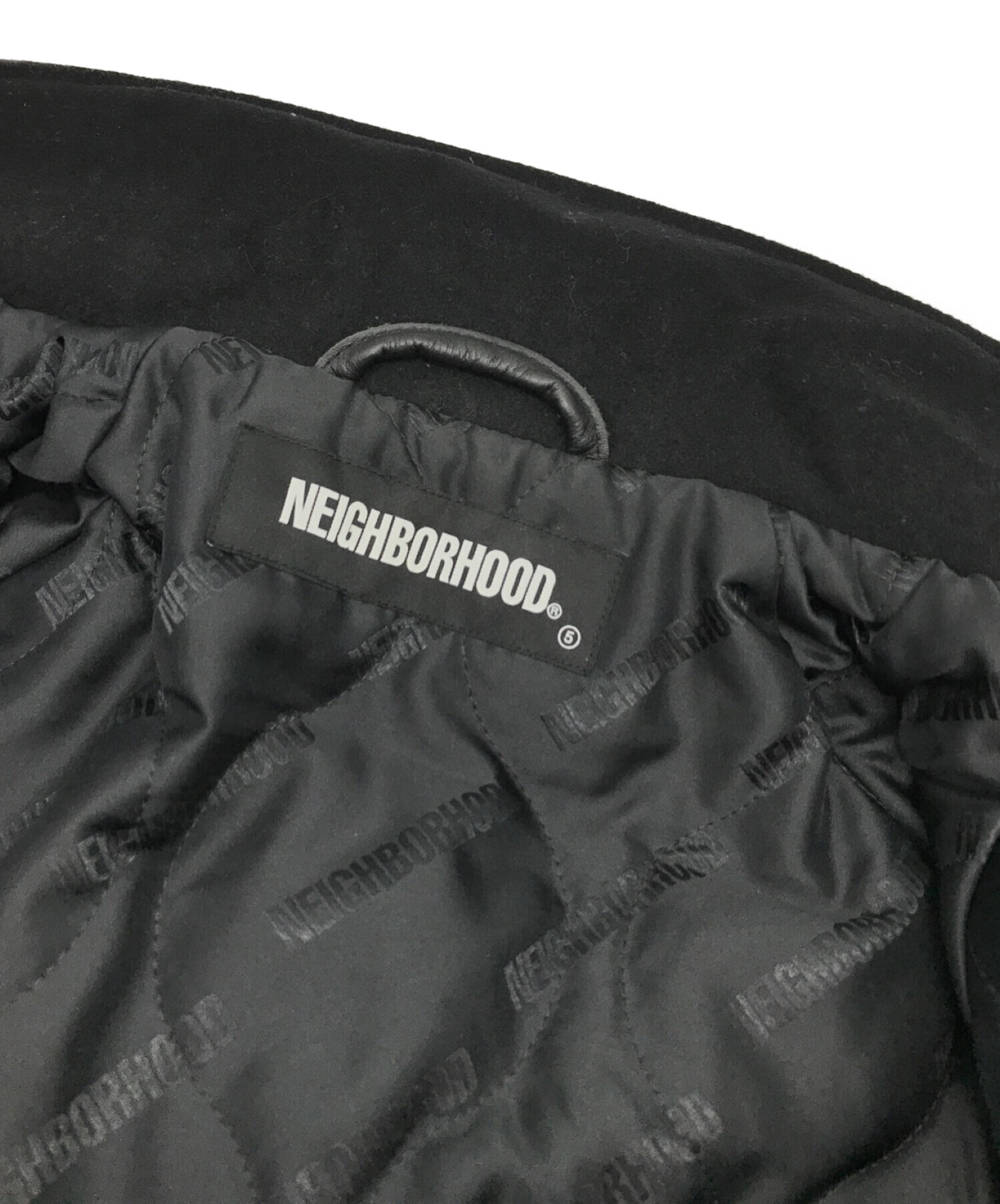 NEIGHBORHOOD (ネイバーフッド) クラブジャケット　スタジャン　21AW VARSITY JACKET　バーシティジャケット　 中綿ジャケット ブラック サイズ:XL