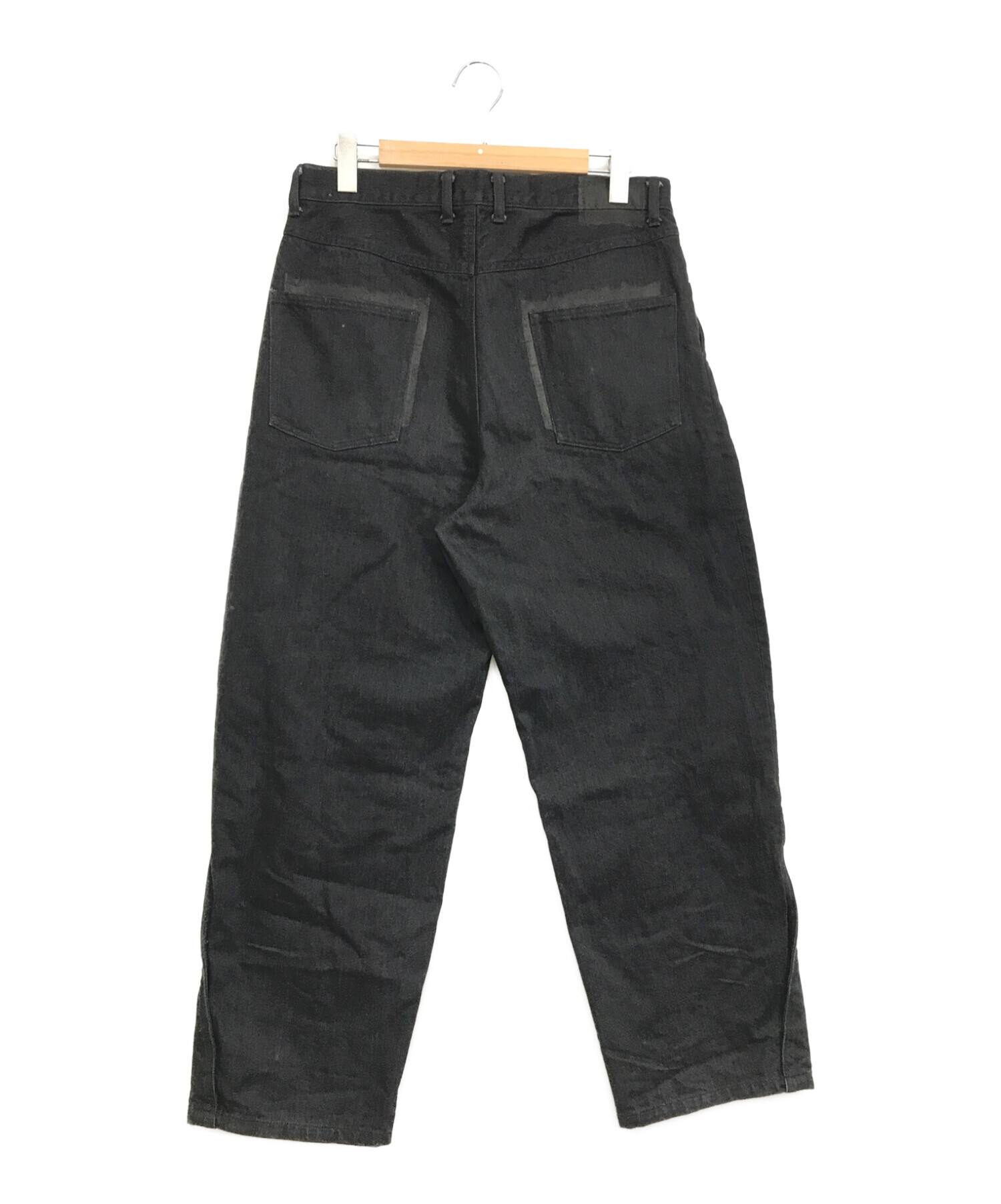 stein (シュタイン) RECONSTRUCTION WIDE DENIM JEANS ブラック サイズ:S