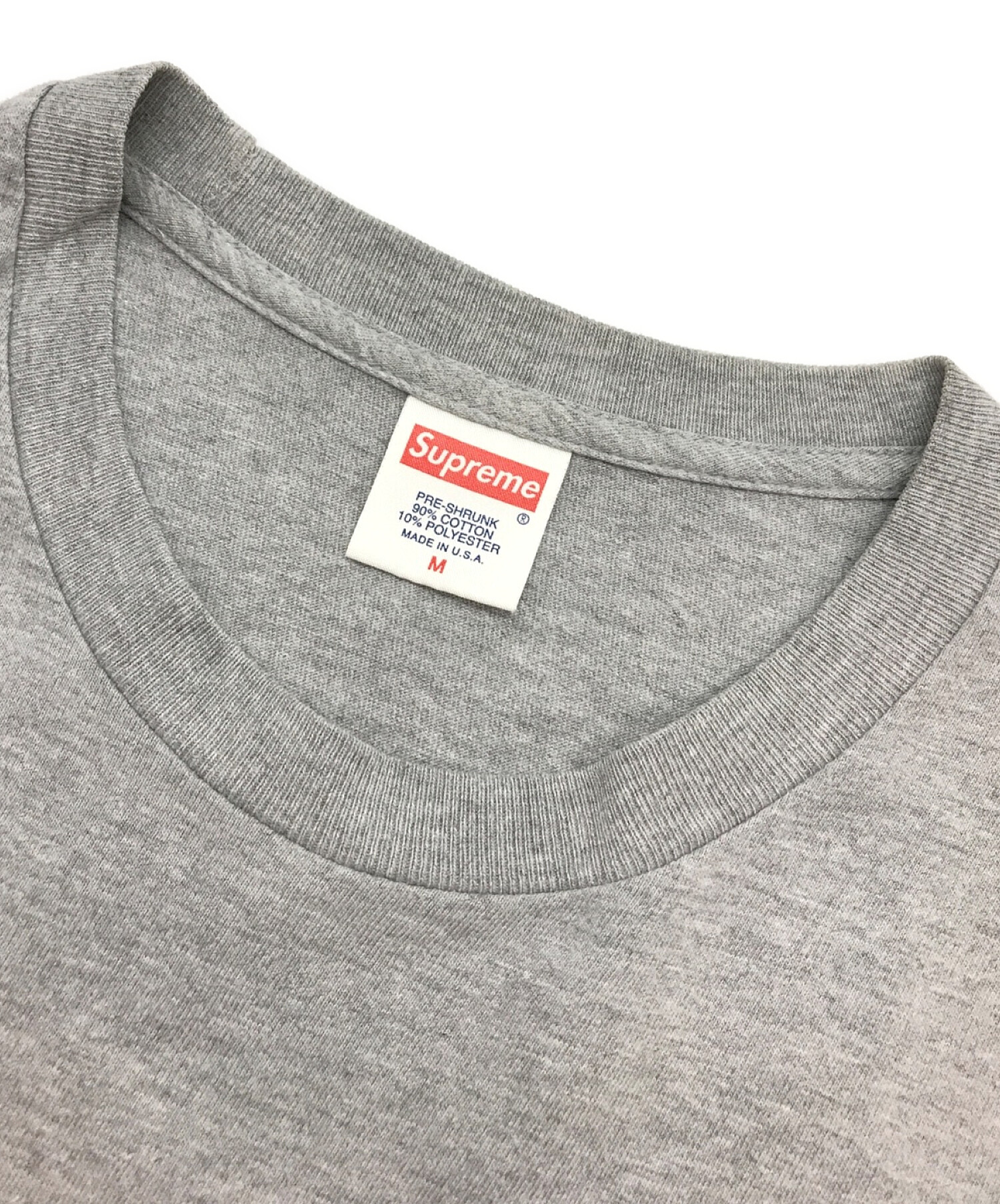 SUPREME (シュプリーム) 15SS Quality Whole Leaf Spinach Tee プリントTシャツ グレー サイズ:M