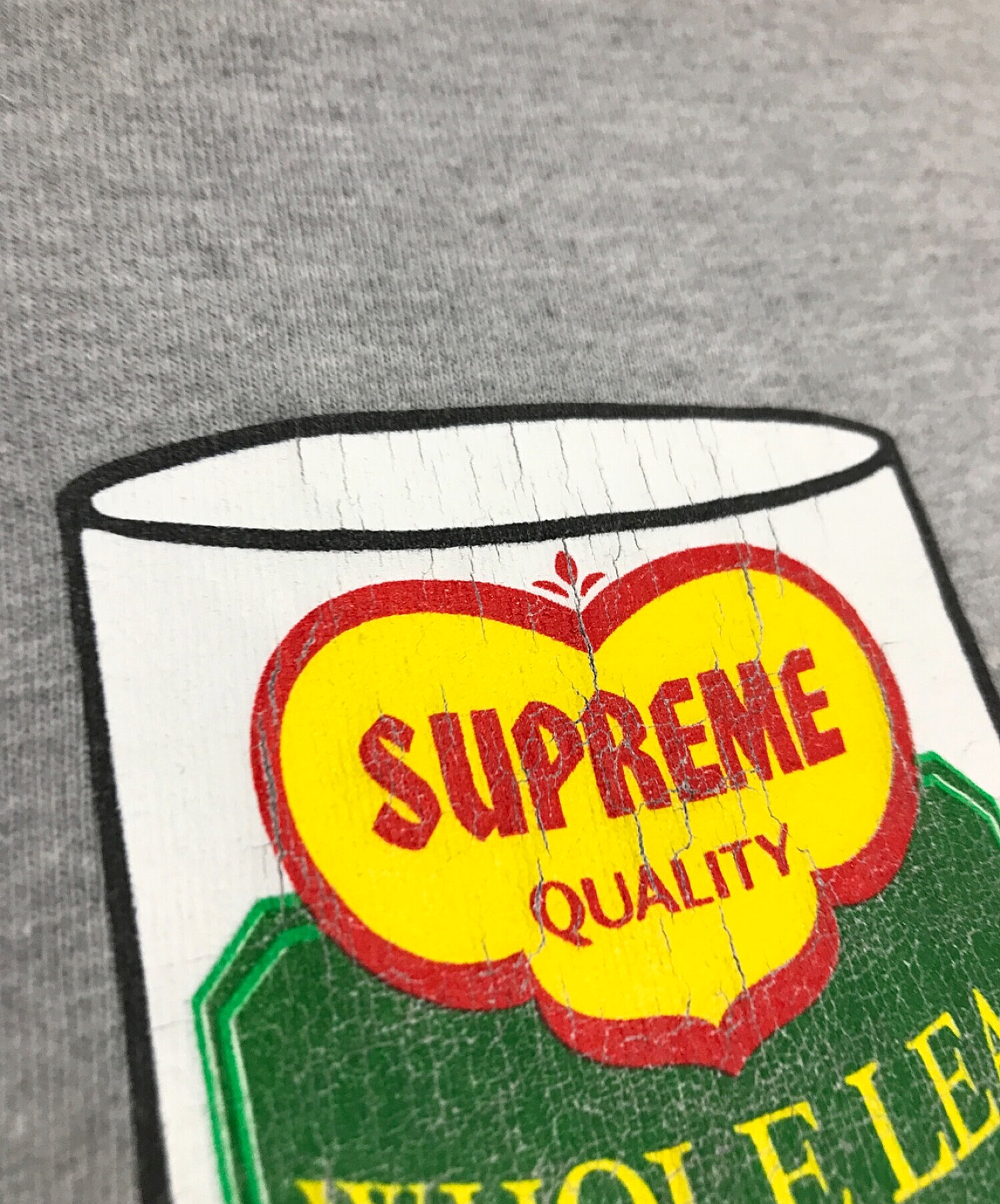 SUPREME (シュプリーム) 15SS Quality Whole Leaf Spinach Tee プリントTシャツ グレー サイズ:M