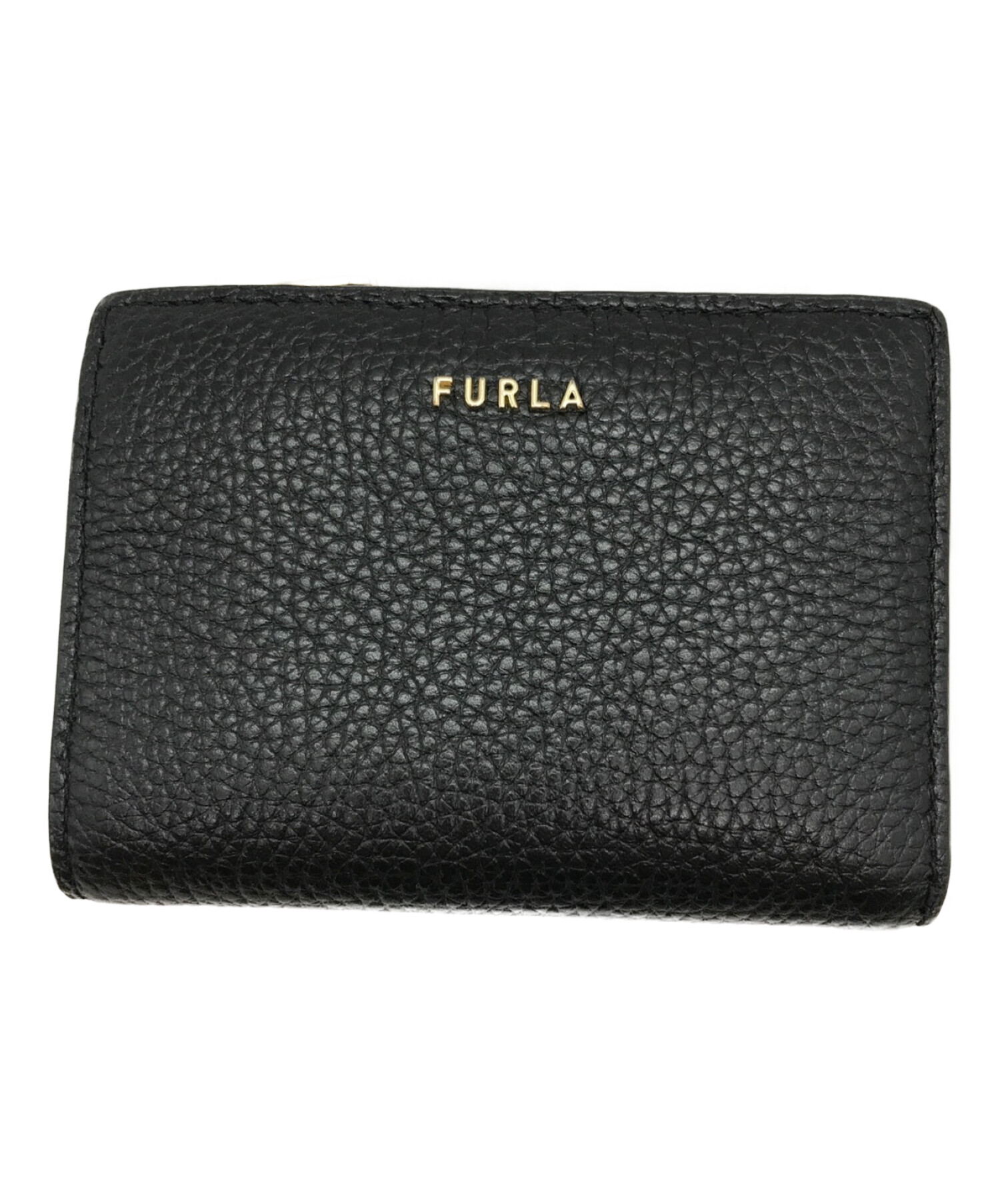 中古・古着通販】FURLA (フルラ) 2つ折り財布 ブラック サイズ:下記