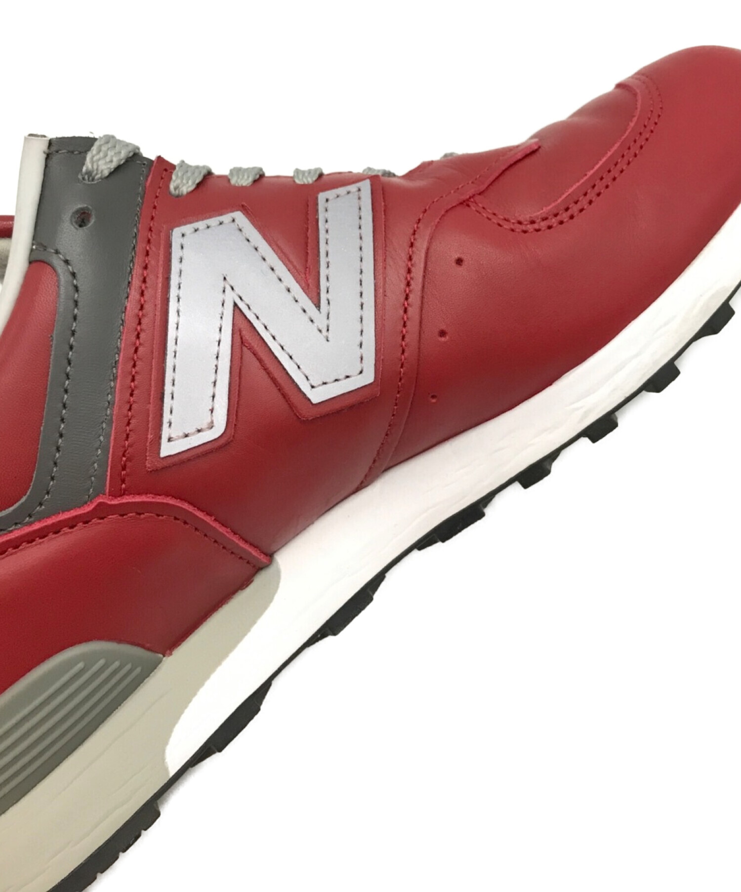 NEW BALANCE (ニューバランス) 576 レザーローカットスニーカー レッド サイズ:US8D（26cm ）