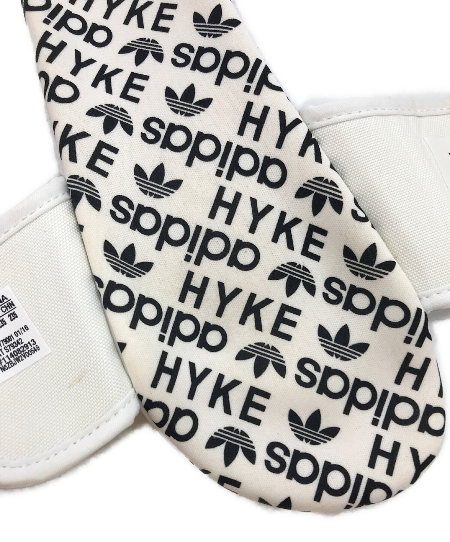 adidas Originals (アディダスオリジナル) HYKE (ハイク) ADILETTE ホワイト×ブラック サイズ:23.5㎝