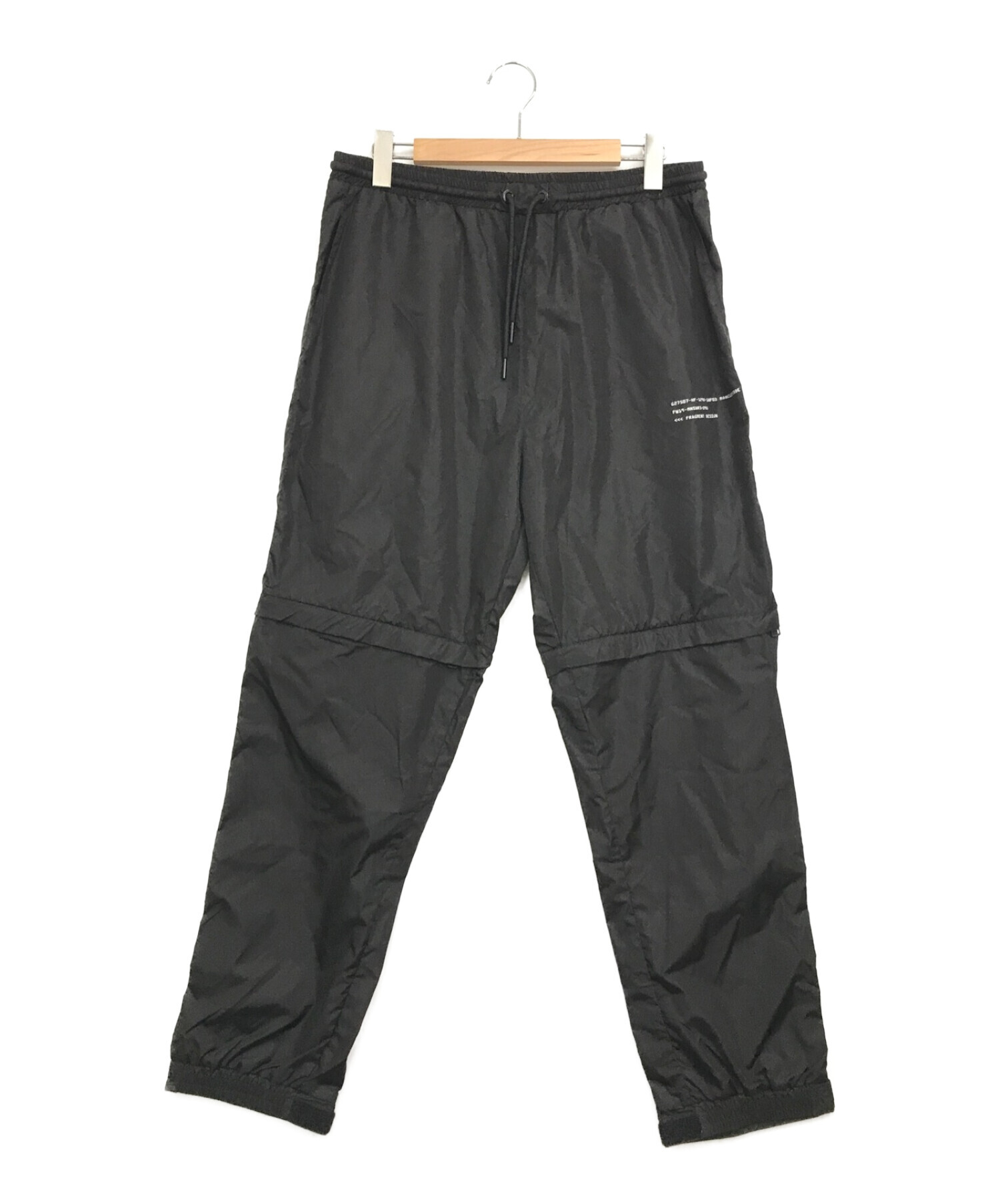 MONCLER GENIUS (モンクレール ジーニアス) FRAGMENT DESIGN (フラグメント デザイン) 19AW PANTALONE  SPORTIVO ブラック サイズ:50（L相当） 未使用品