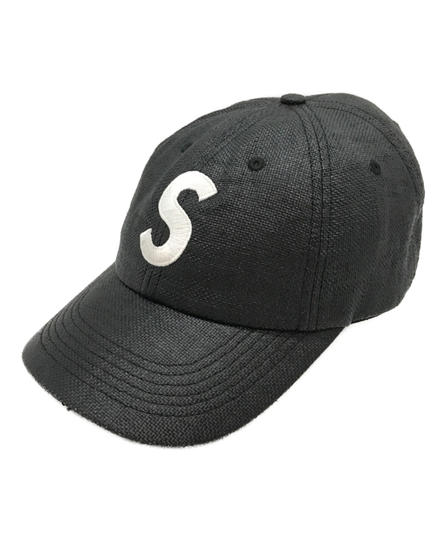 SUPREME (シュプリーム) Raffia S Logo 6-Panel ブラック サイズ:下記参照