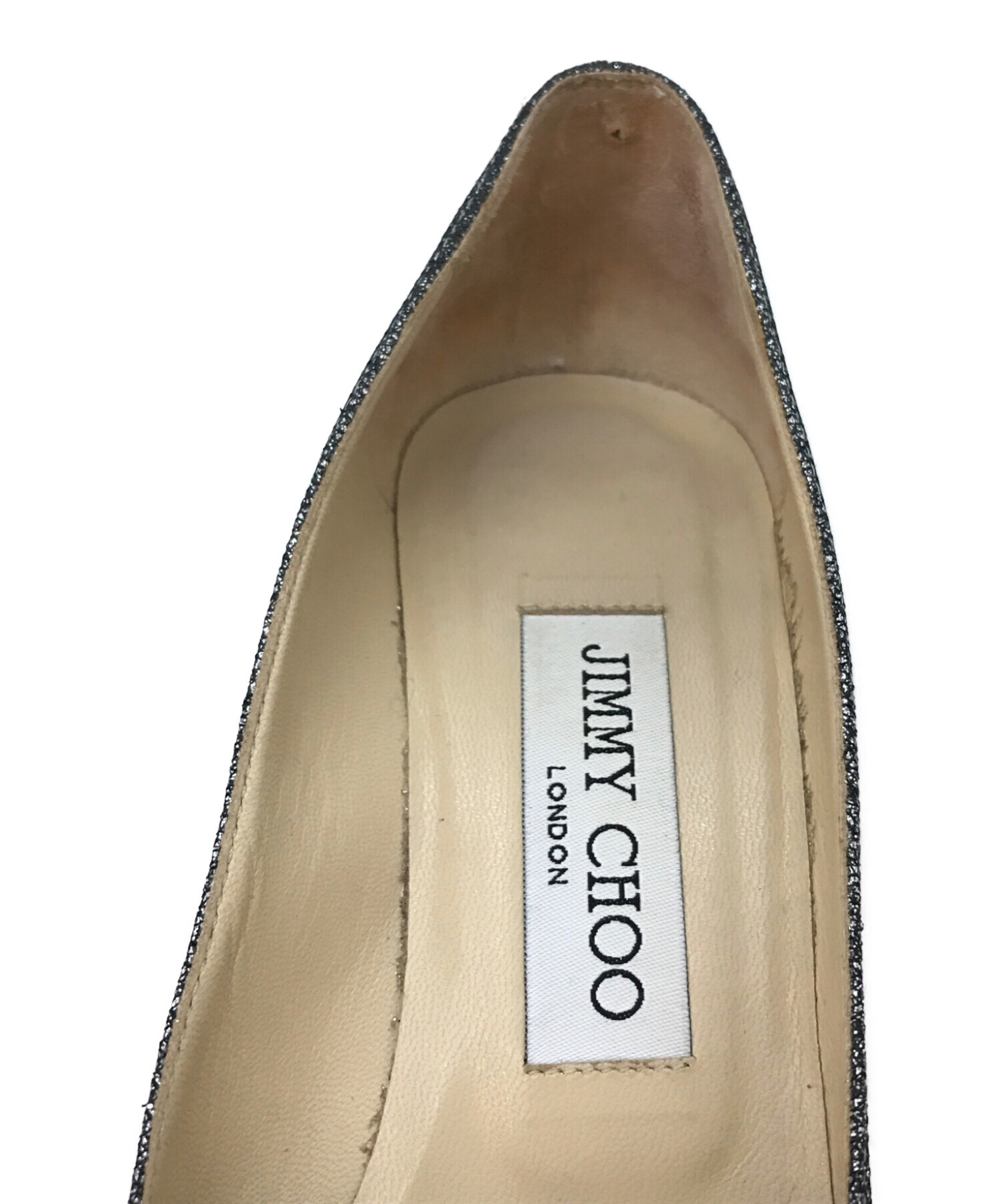 JIMMY CHOO (ジミーチュウ) ラメパンプス / ハイヒール シルバー サイズ:35（約22.5㎝）