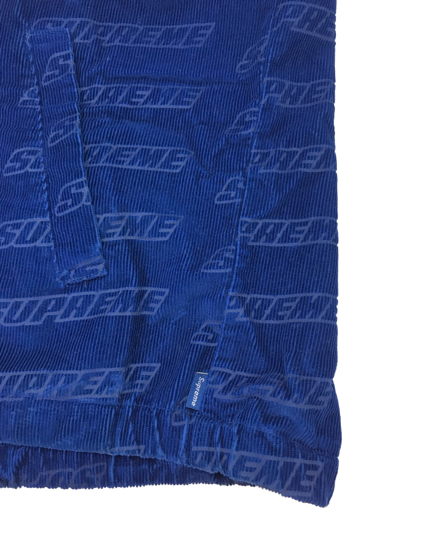 SUPREME (シュプリーム) 18SS Debossed Logo Corduroy Jacket / デボスロゴコーデュロイジャケット ブルー  サイズ:M