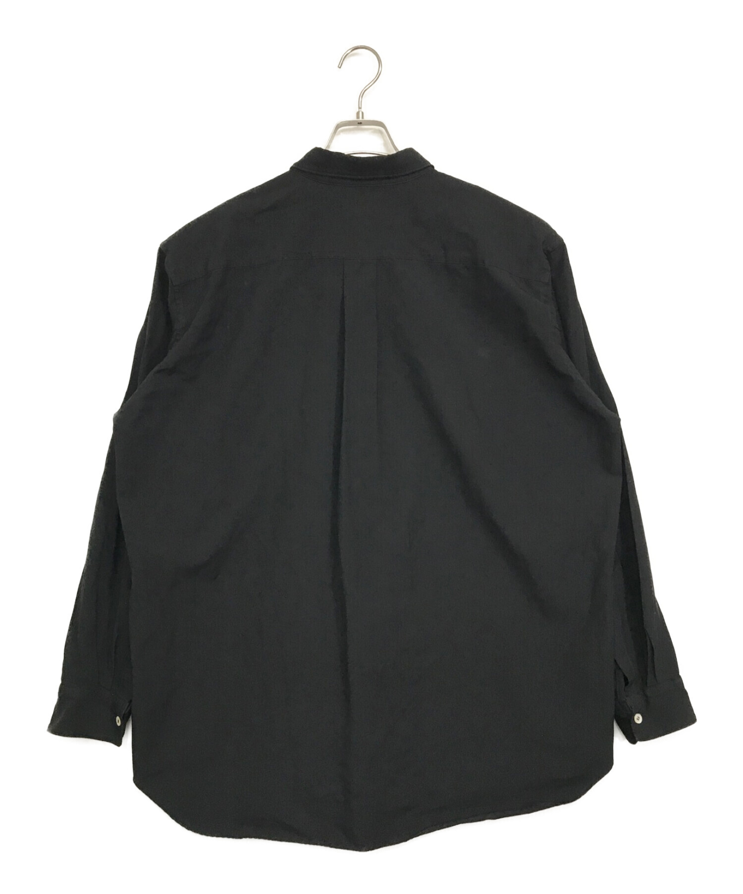 19SS コムデギャルソンオムプリュス ポリ縮絨シャツ ブラック身幅56cm