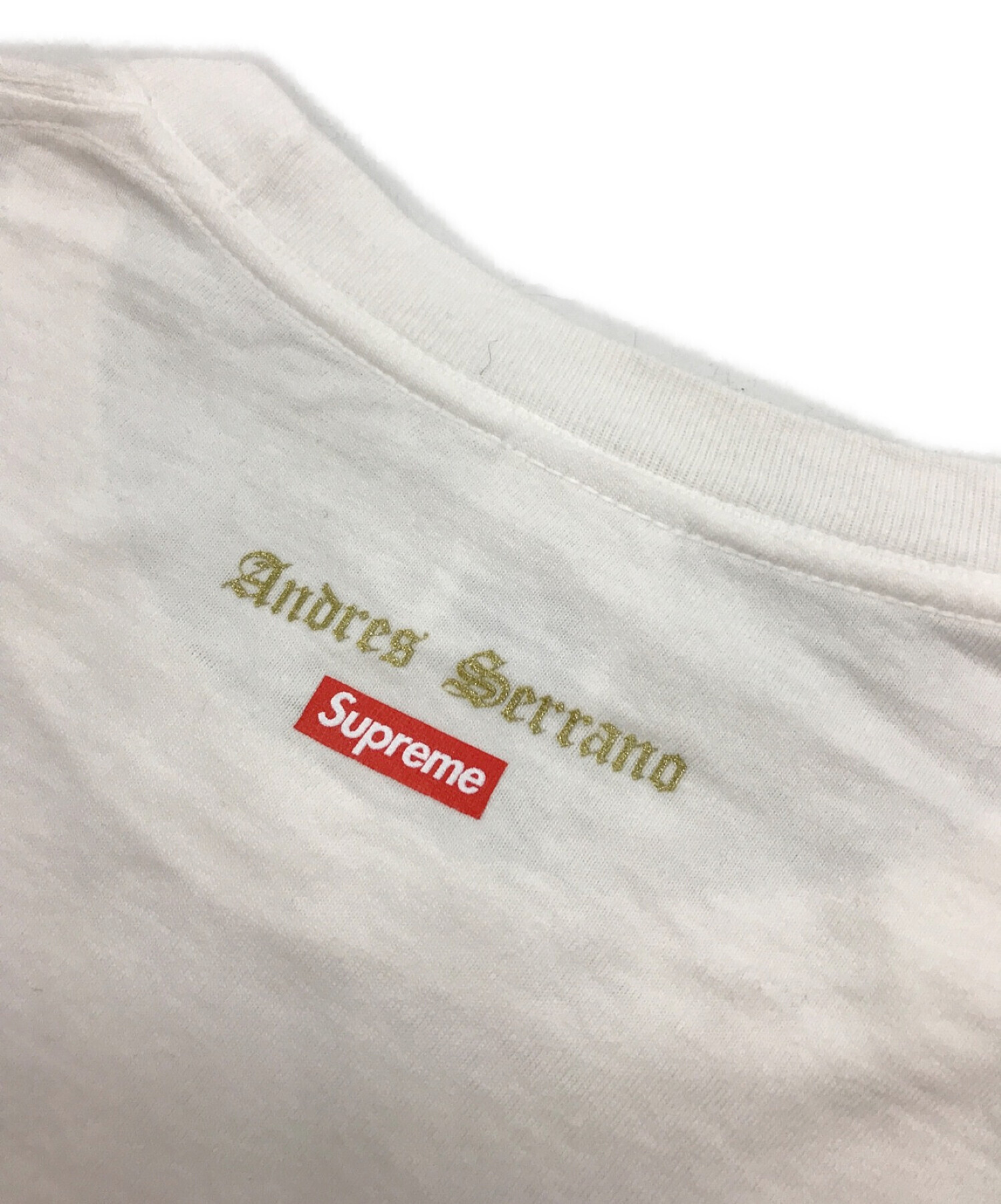 SUPREME (シュプリーム) Andres Serrano (アンドレスセラーノ) 17AW Piss Christ Tee / ピス キリスト  Tシャツ / 半袖Ｔシャツ / USA製 ホワイト サイズ:Ｍ