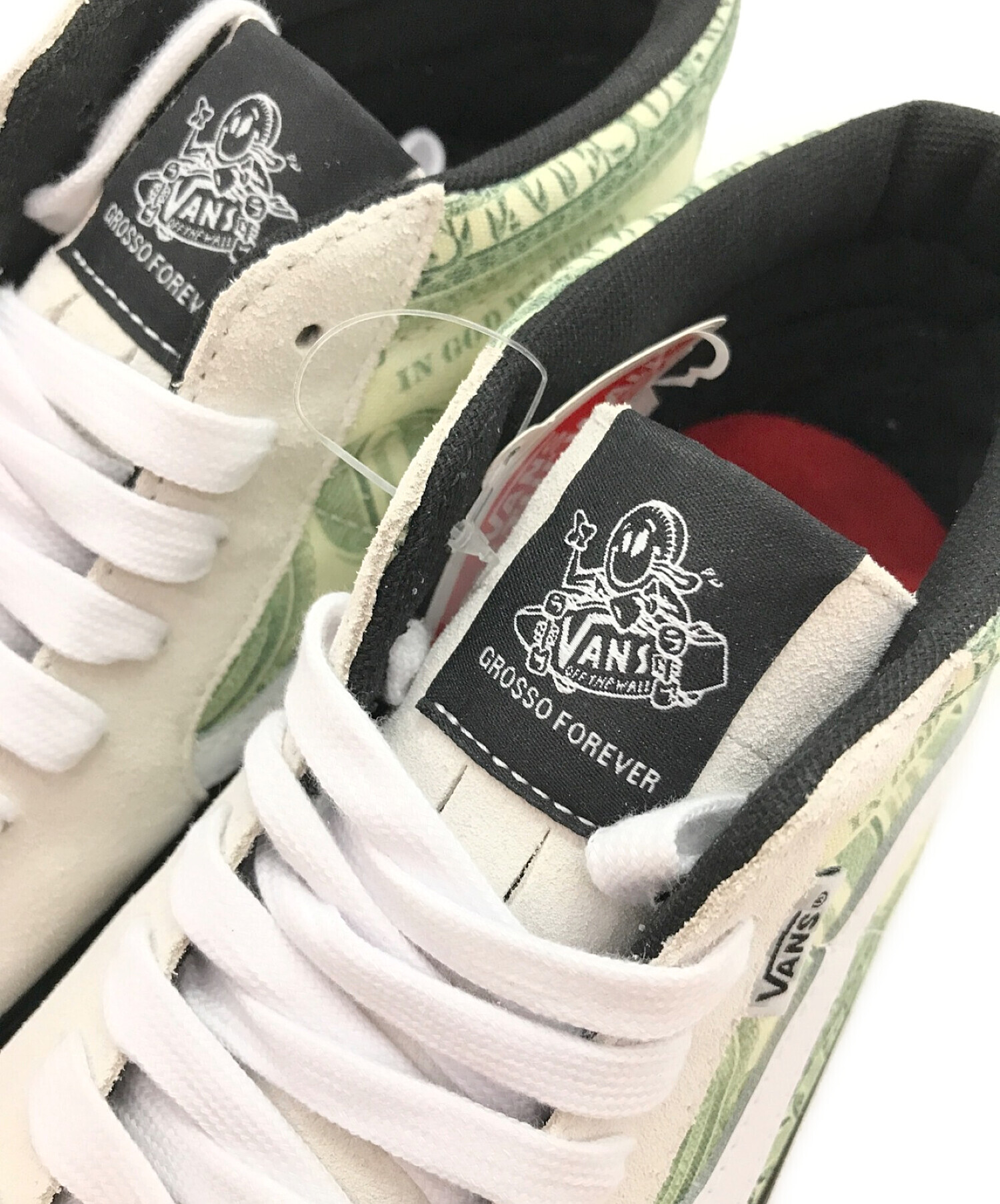 VANS (ヴァンズ) SUPREME (シュプリーム) Skate Grosso M / スケートグロッソミッド / ミッドカットスニーカー /  スケートボードシューズ ホワイト×グリーン サイズ:27㎝ 未使用品