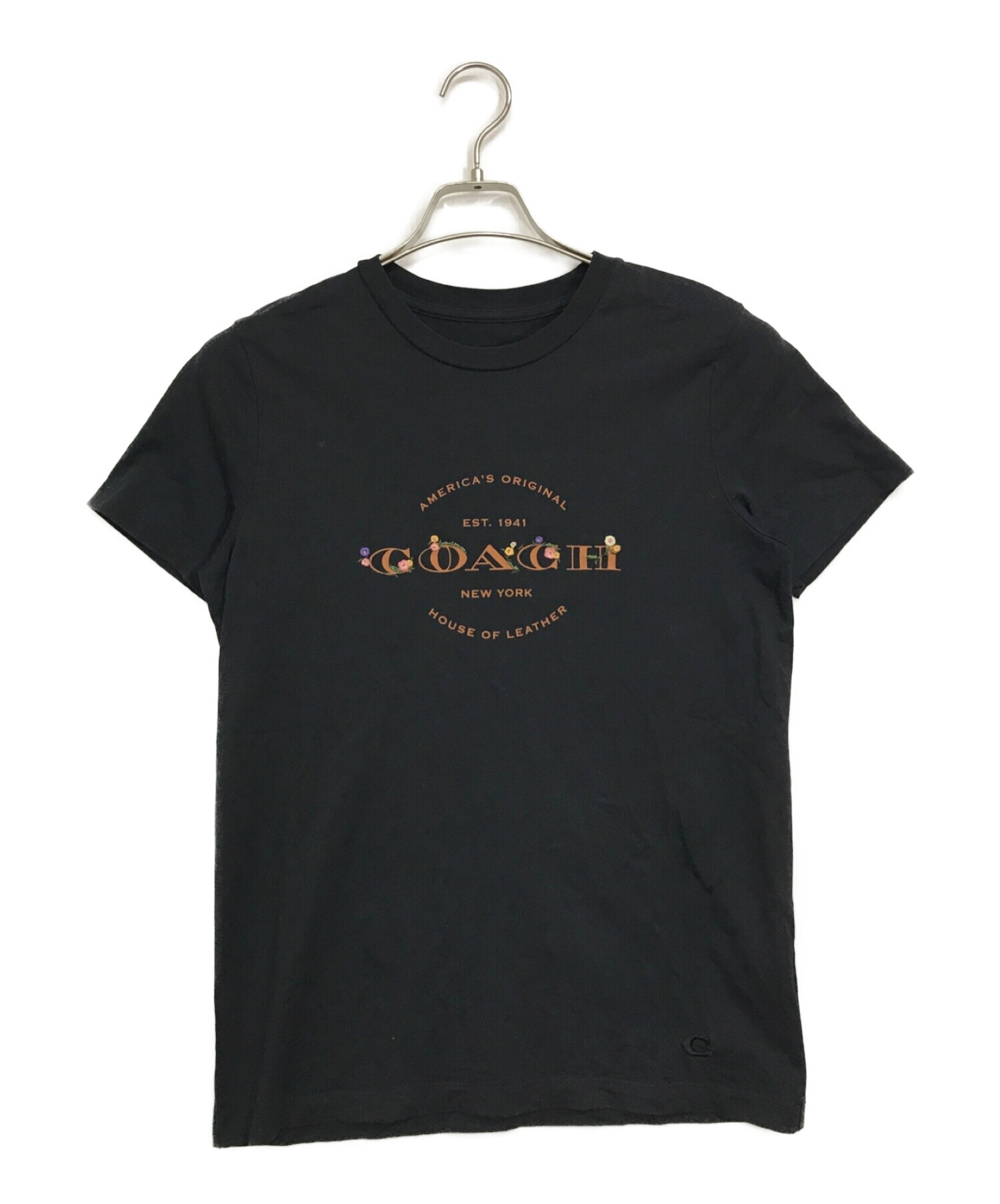 COACH (コーチ) フローラルロゴTシャツ / 半袖Ｔシャツ ブラック サイズ:XS