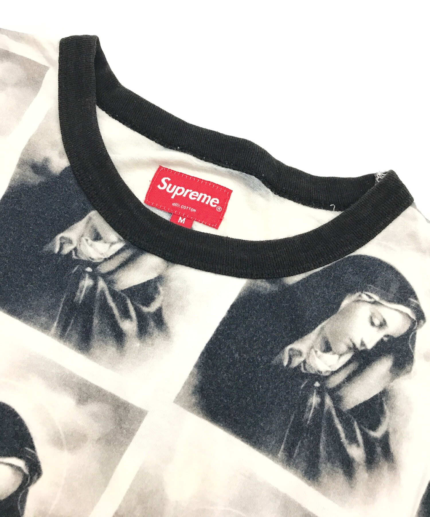 SUPREME (シュプリーム) 13AW Virgin Mary Tee / バージンメアリー / 半袖Ｔシャツ / 半袖カットソー /  総柄Ｔシャツ / マリア ブラック×ホワイト サイズ:Ｍ