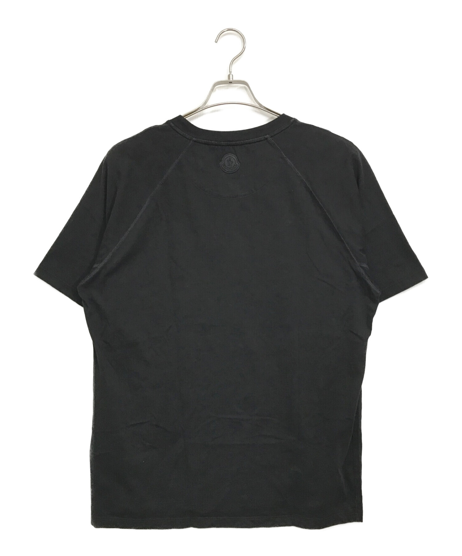 MONCLER (モンクレール) MAGLIA T-SHIRT / マリアＴシャツ / 半袖Ｔシャツ / 半袖カットソー / ロゴＴシャツ ブラック  サイズ:Ｌ